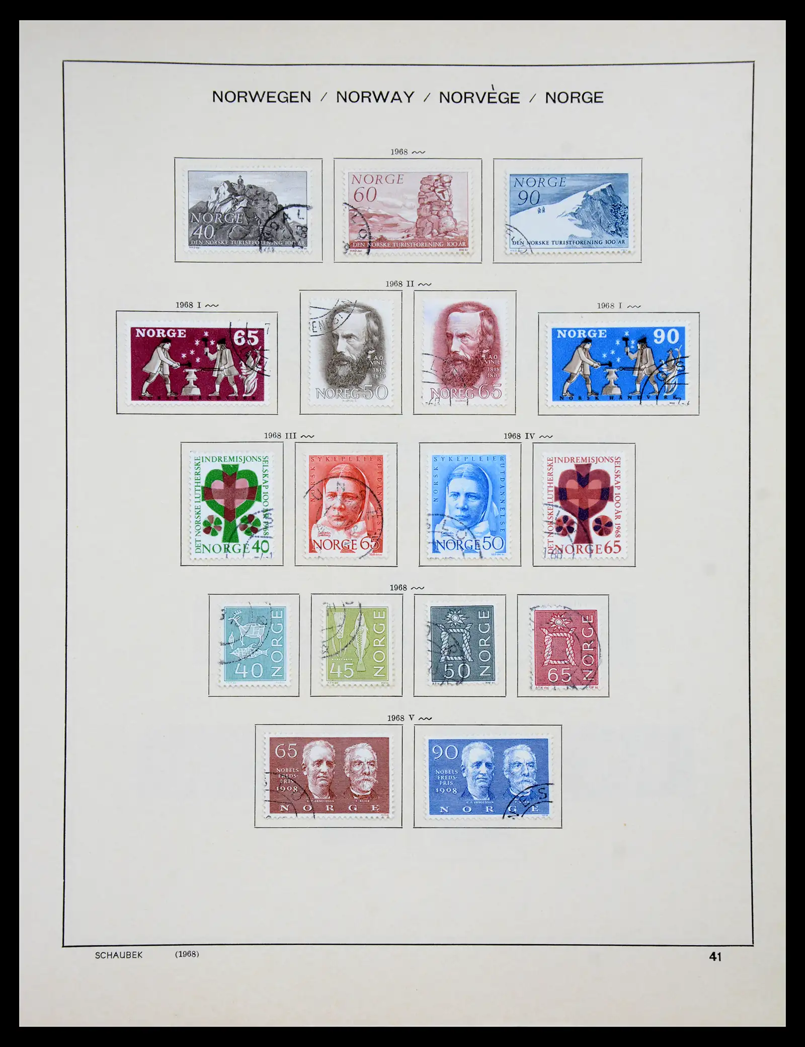 41108 0035 - Stamp collection 41108 Norway 1855-1979.
