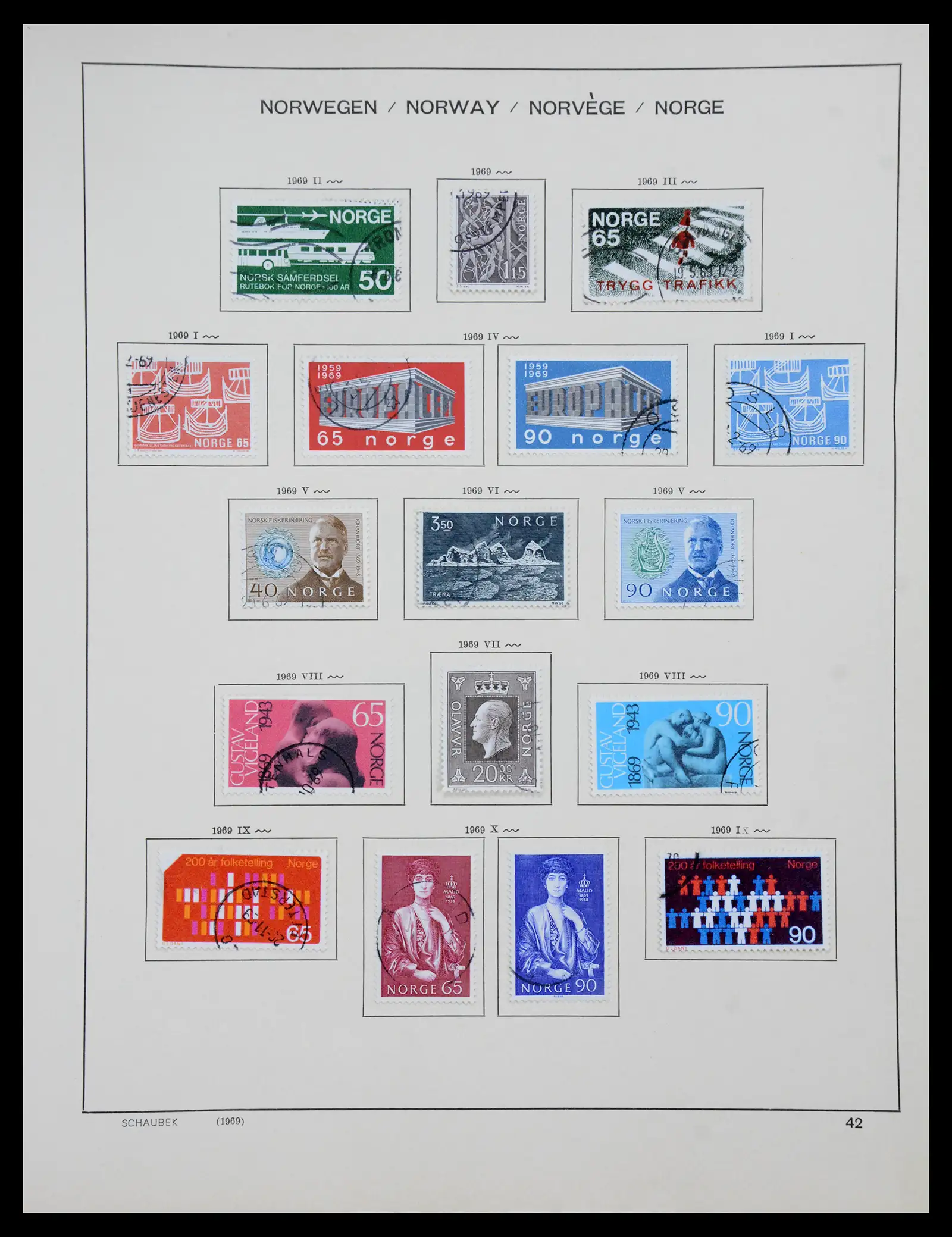 41108 0036 - Stamp collection 41108 Norway 1855-1979.