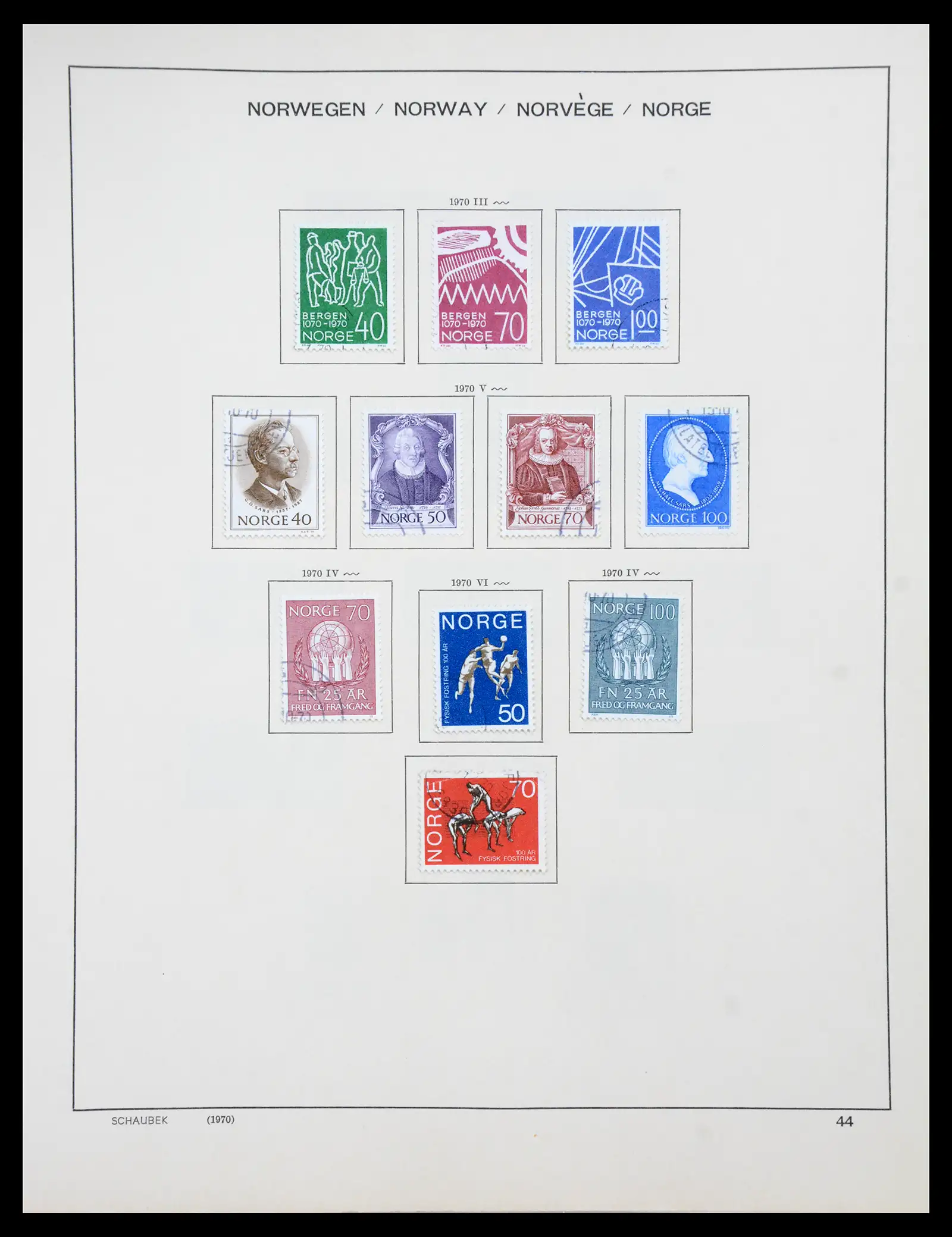 41108 0039 - Stamp collection 41108 Norway 1855-1979.