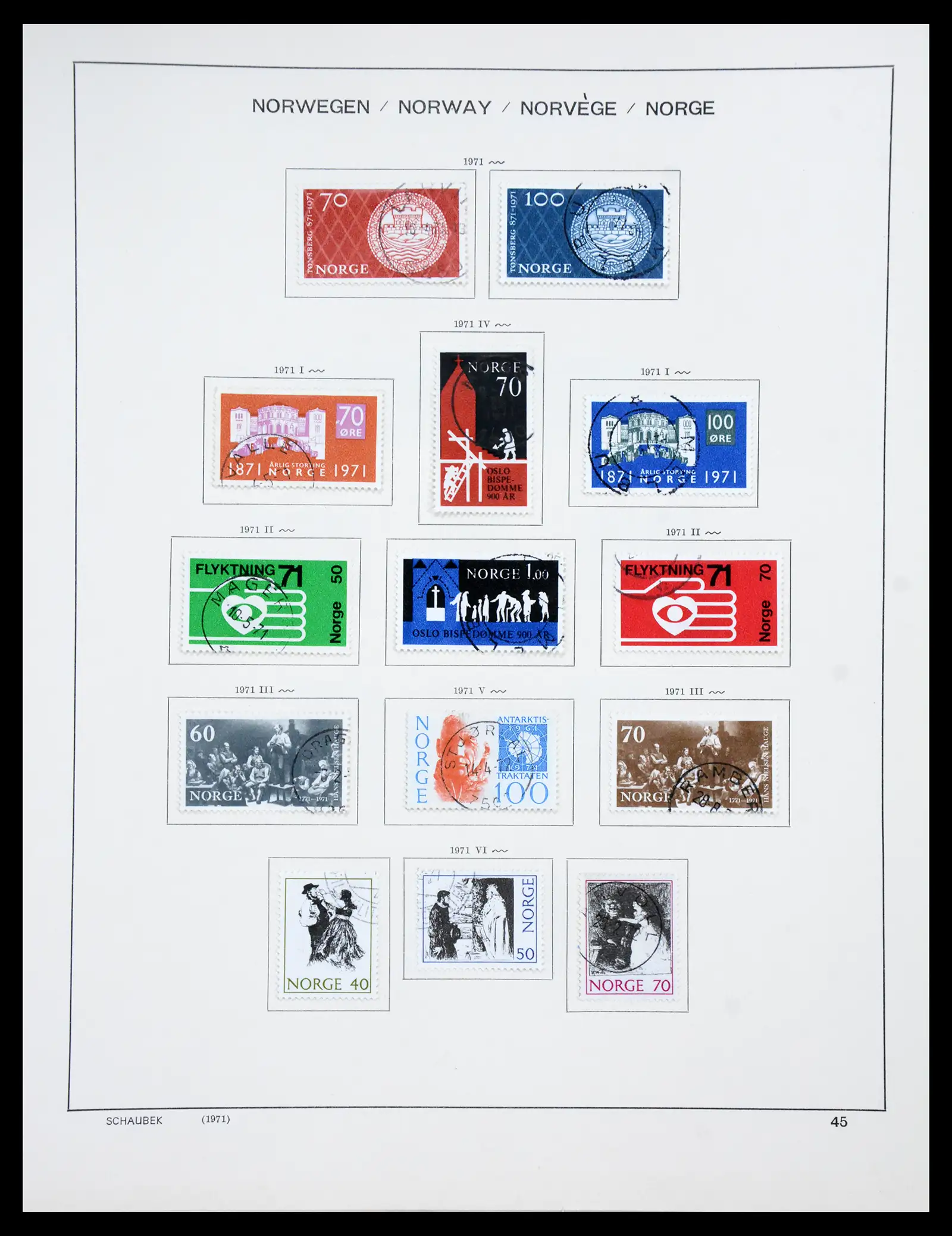 41108 0040 - Stamp collection 41108 Norway 1855-1979.