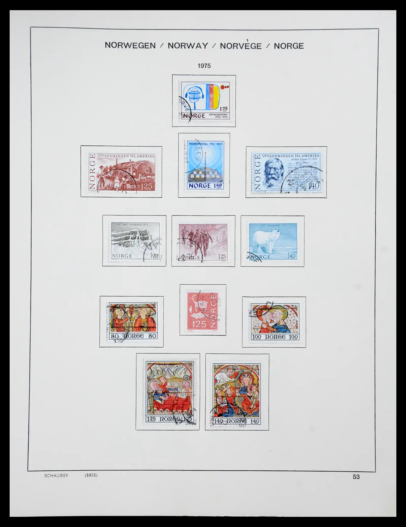 41108 0049 - Stamp collection 41108 Norway 1855-1979.