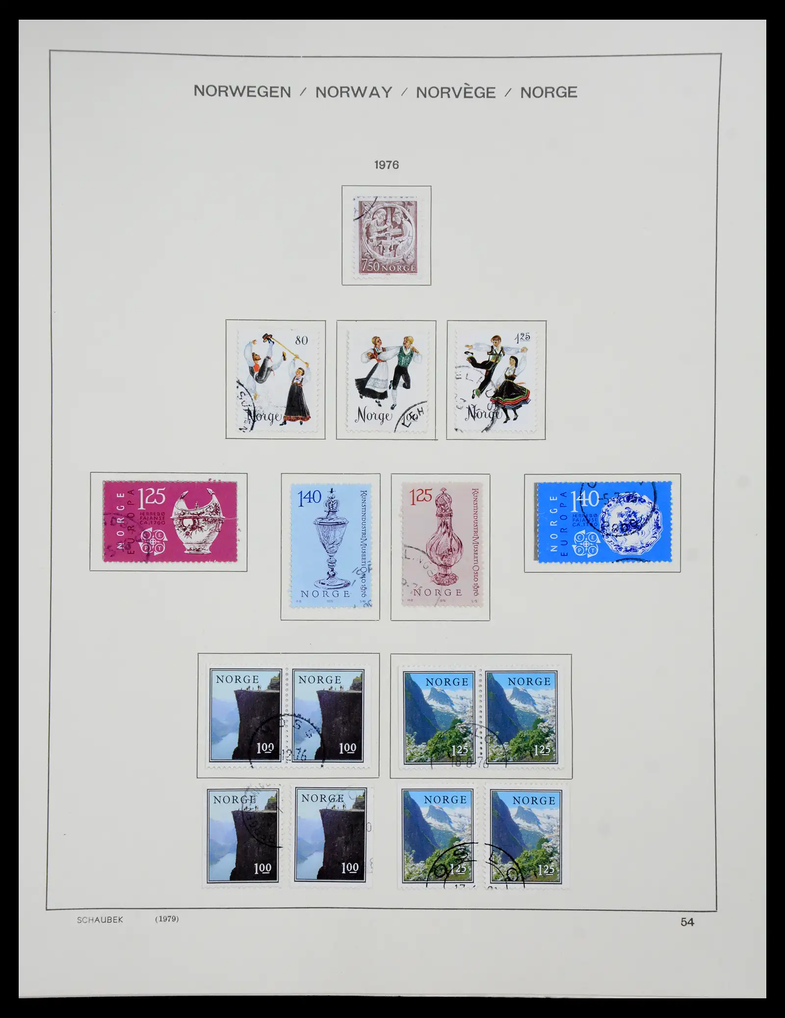 41108 0050 - Stamp collection 41108 Norway 1855-1979.