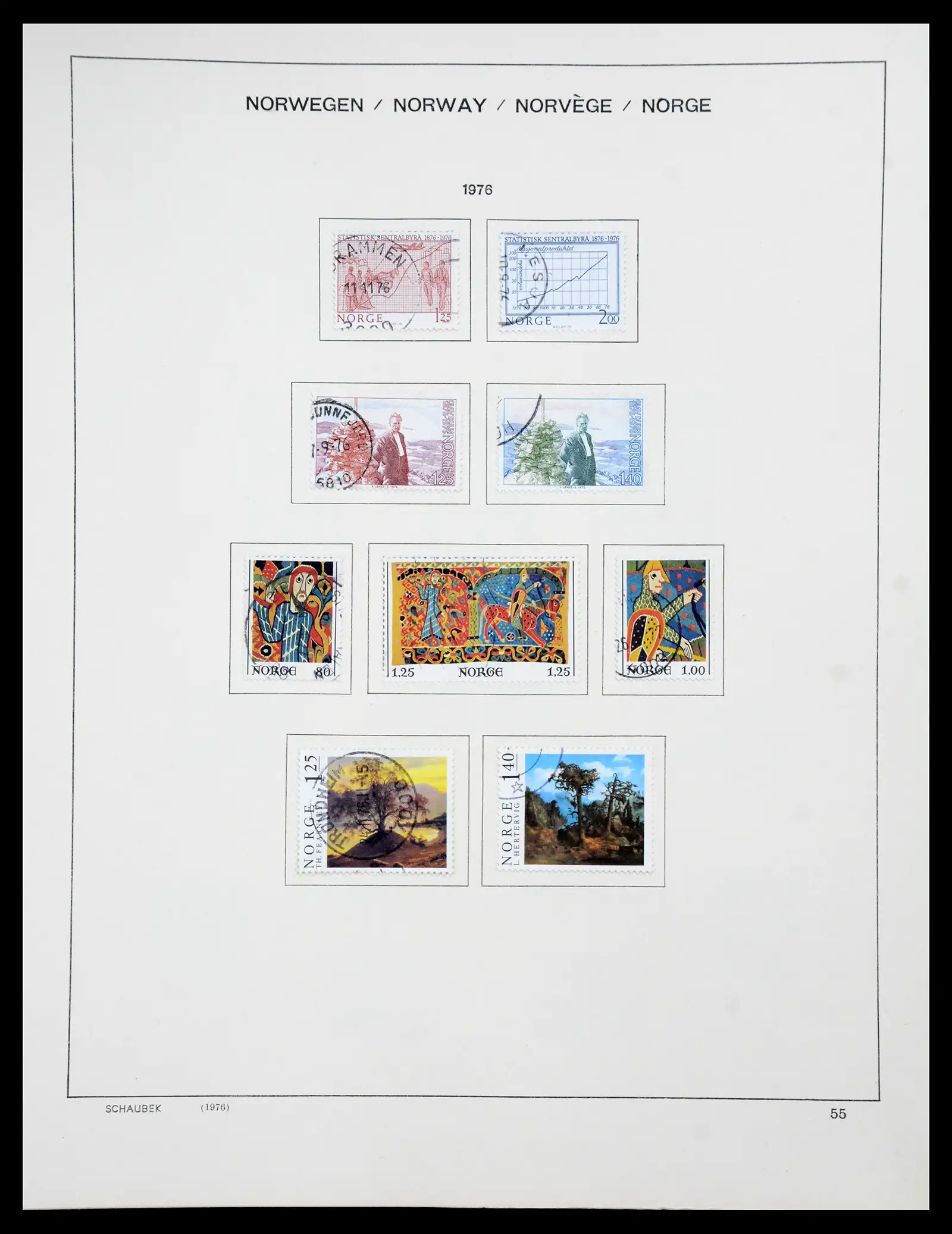 41108 0051 - Stamp collection 41108 Norway 1855-1979.