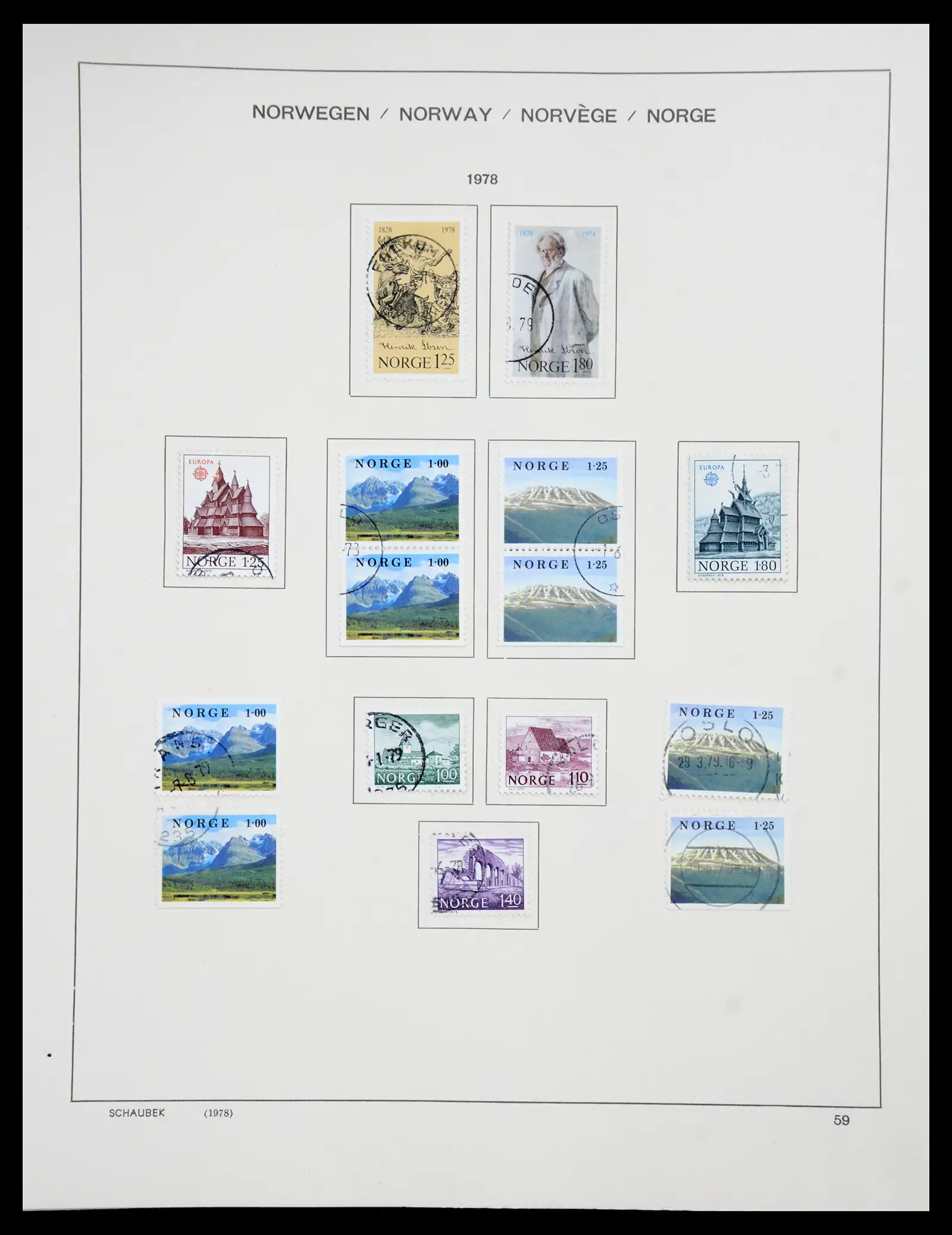 41108 0055 - Stamp collection 41108 Norway 1855-1979.