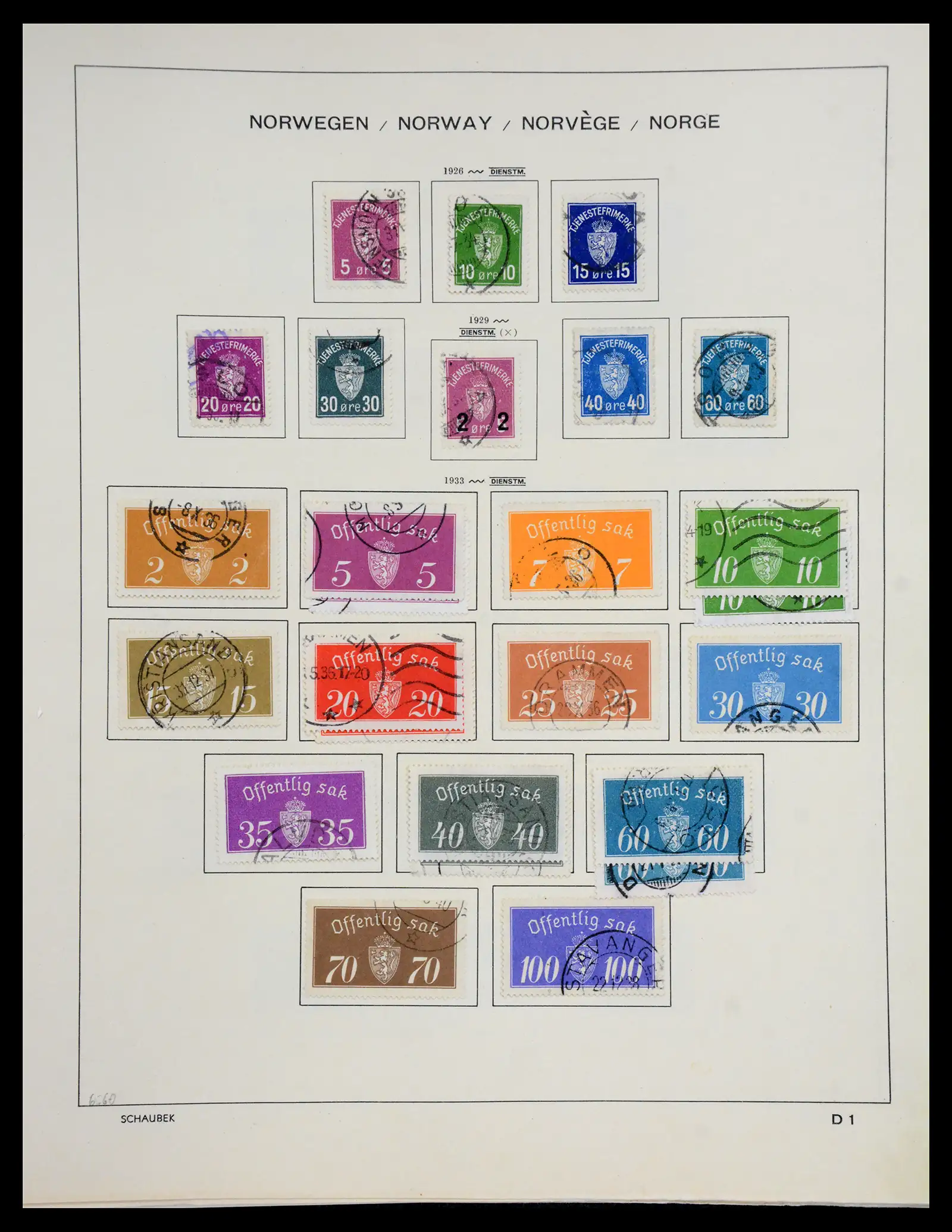 41108 0064 - Stamp collection 41108 Norway 1855-1979.