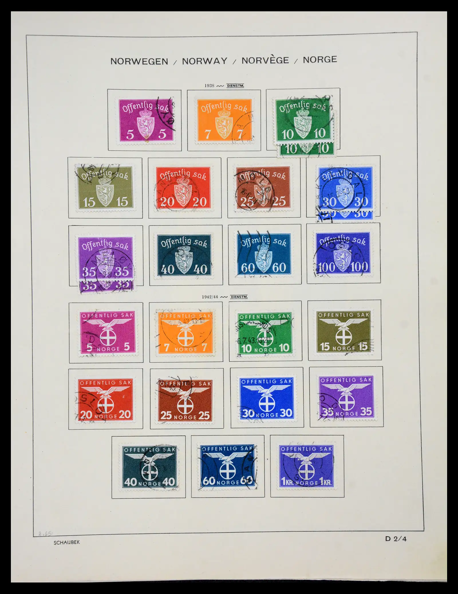 41108 0065 - Stamp collection 41108 Norway 1855-1979.