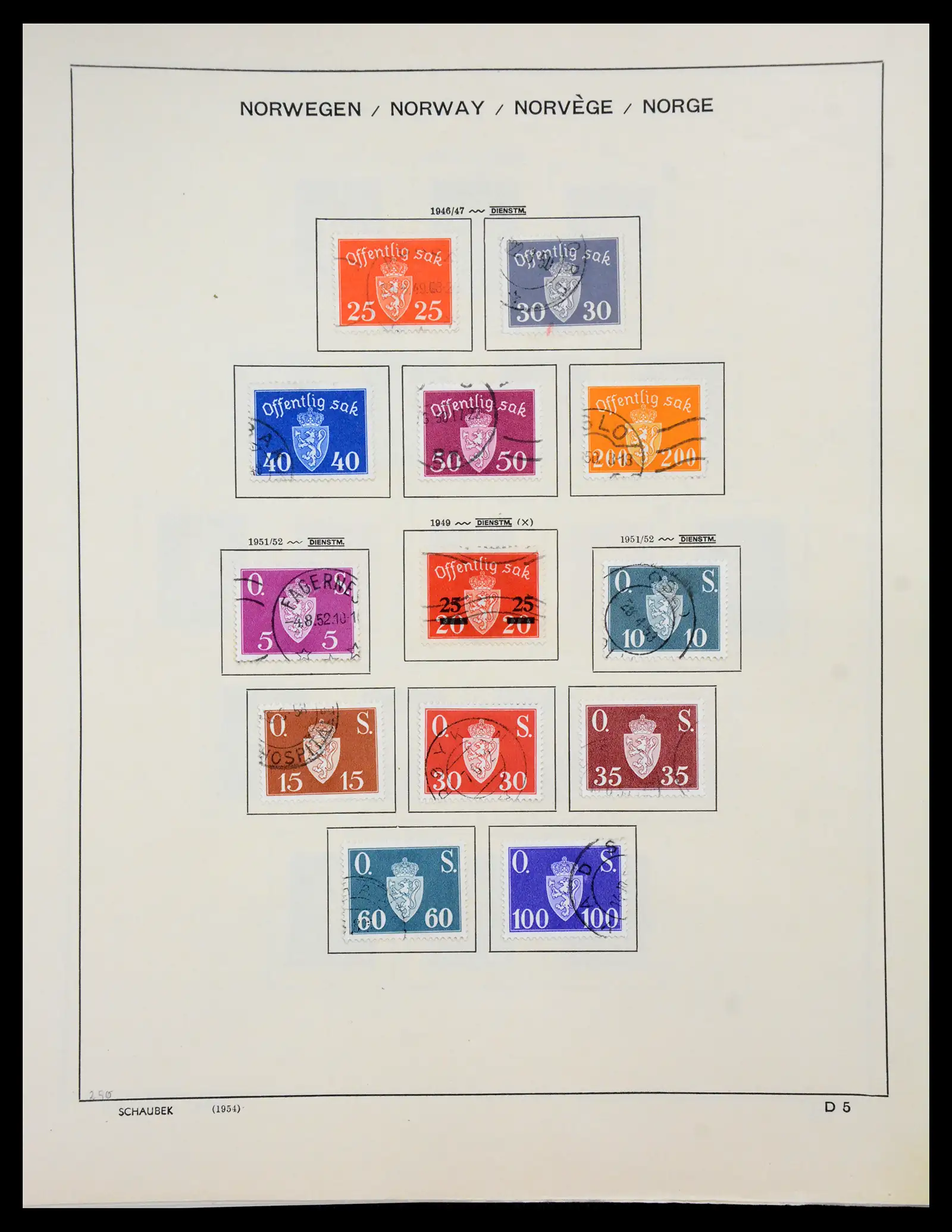 41108 0066 - Stamp collection 41108 Norway 1855-1979.