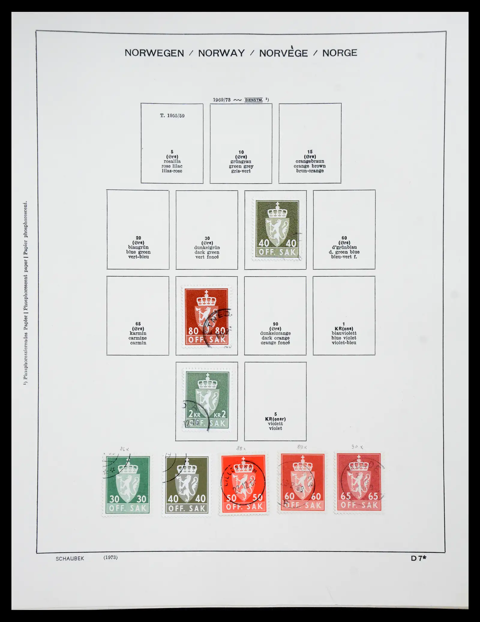 41108 0068 - Stamp collection 41108 Norway 1855-1979.