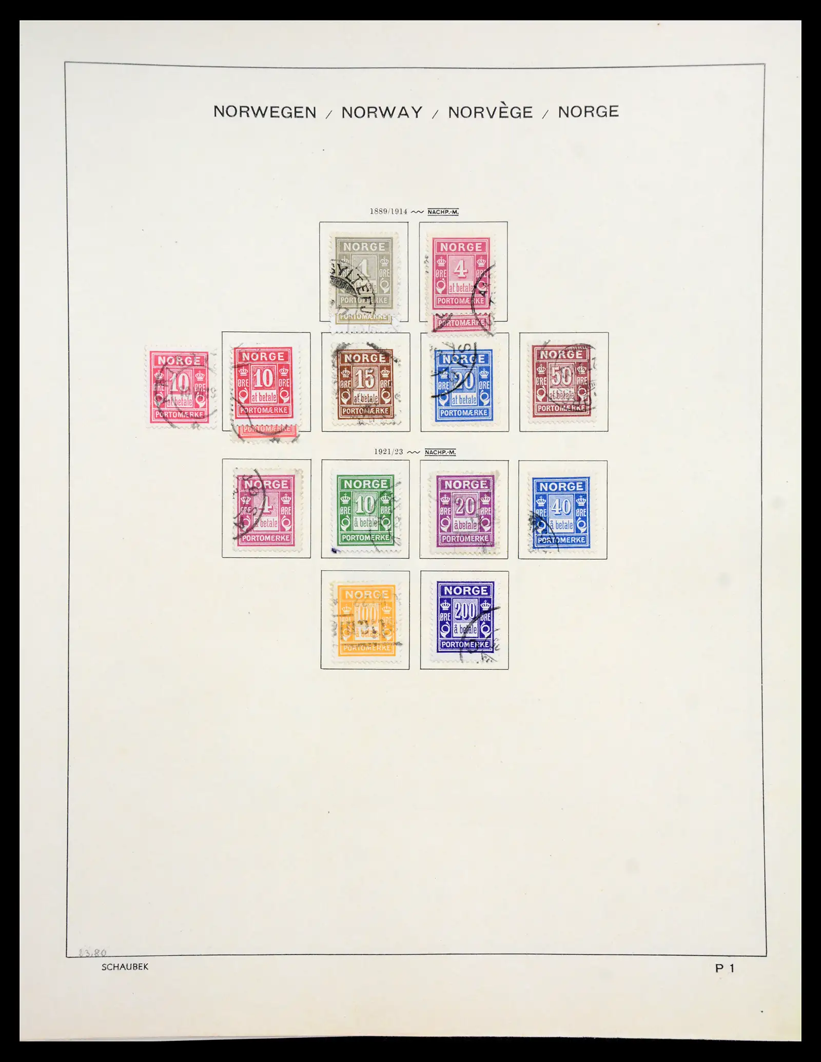 41108 0070 - Stamp collection 41108 Norway 1855-1979.