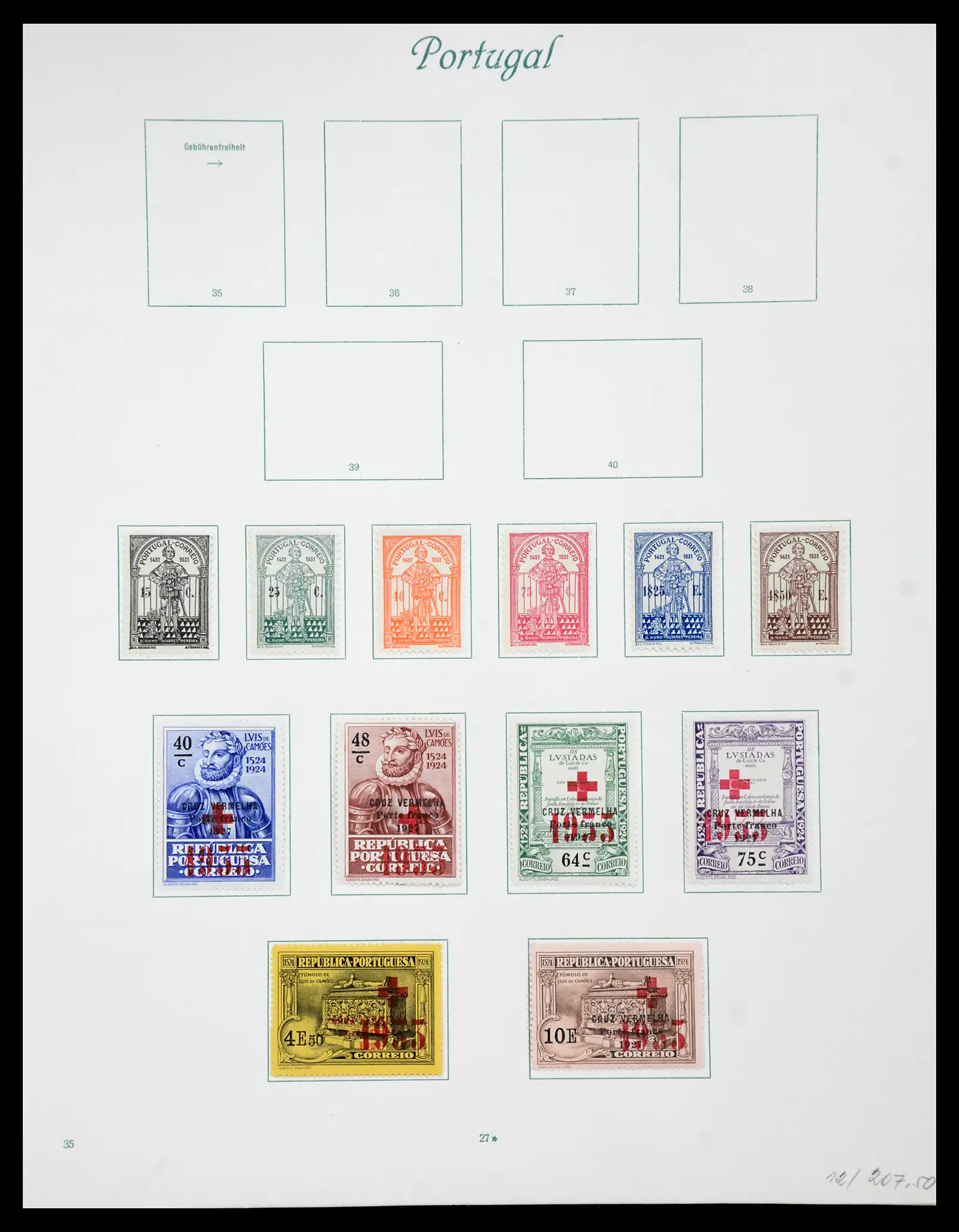 41109 0032 - Stamp collection 41109 Portugal 1853-1931.