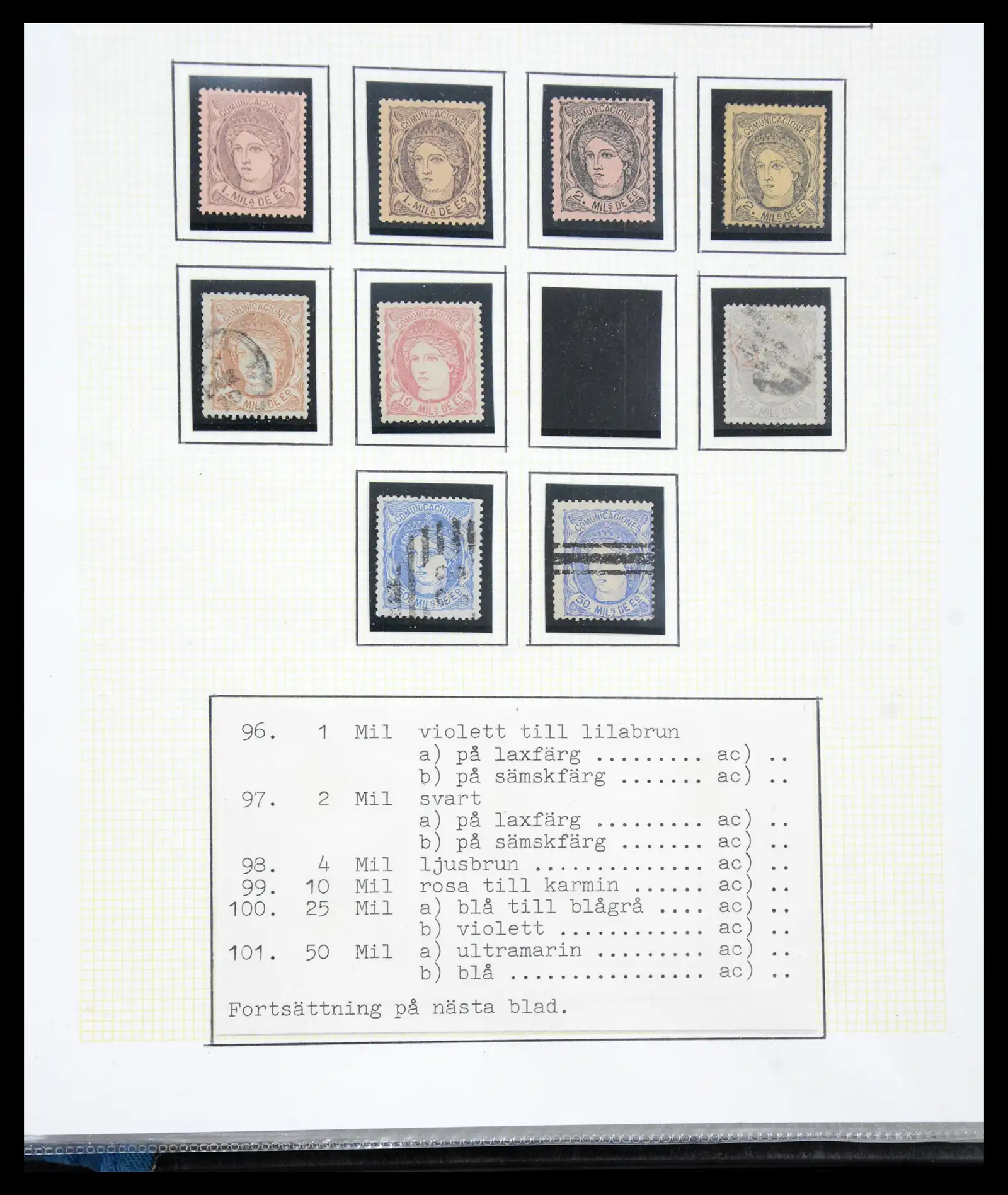41110 0032 - Postzegelverzameling 41110 Spanje klassiek 1850-1900.