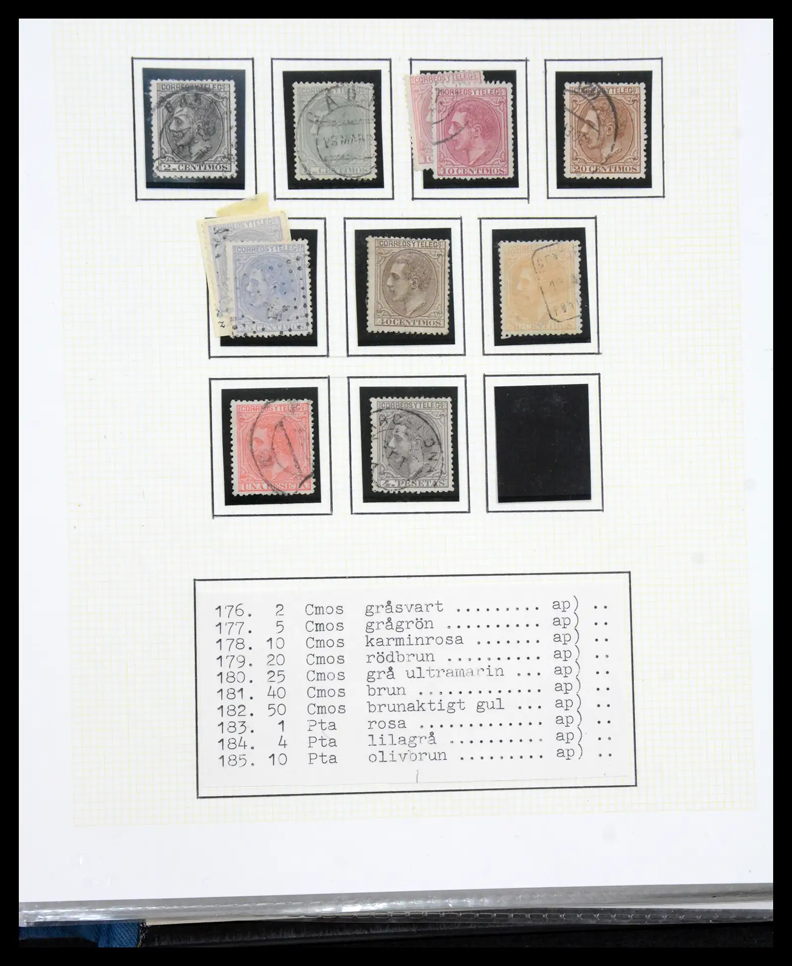41110 0047 - Postzegelverzameling 41110 Spanje klassiek 1850-1900.