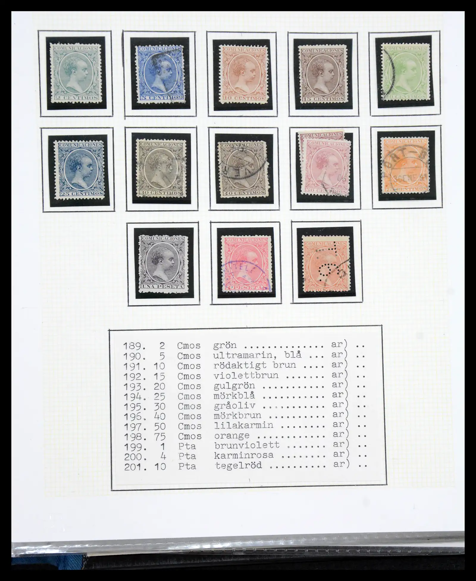 41110 0048 - Postzegelverzameling 41110 Spanje klassiek 1850-1900.