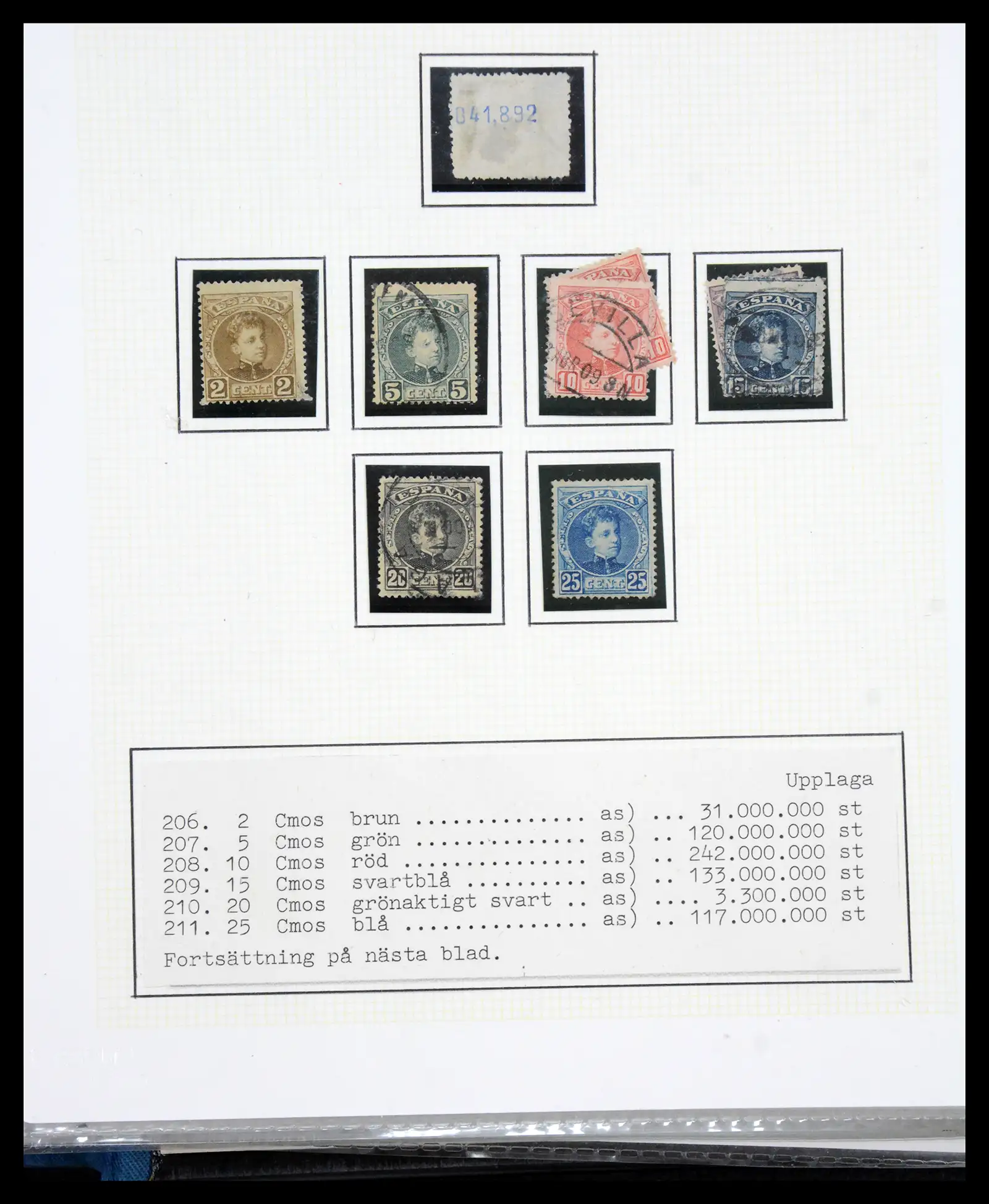 41110 0051 - Postzegelverzameling 41110 Spanje klassiek 1850-1900.