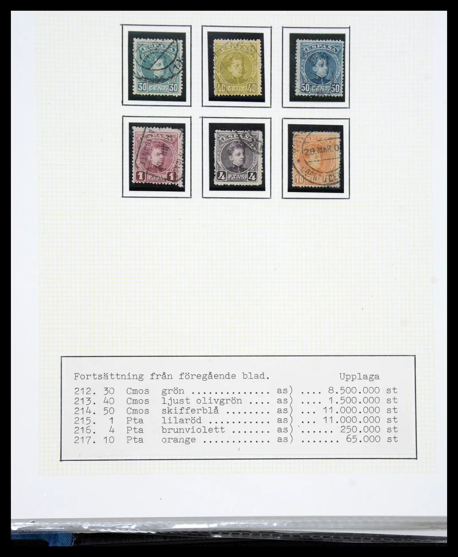 41110 0052 - Postzegelverzameling 41110 Spanje klassiek 1850-1900.