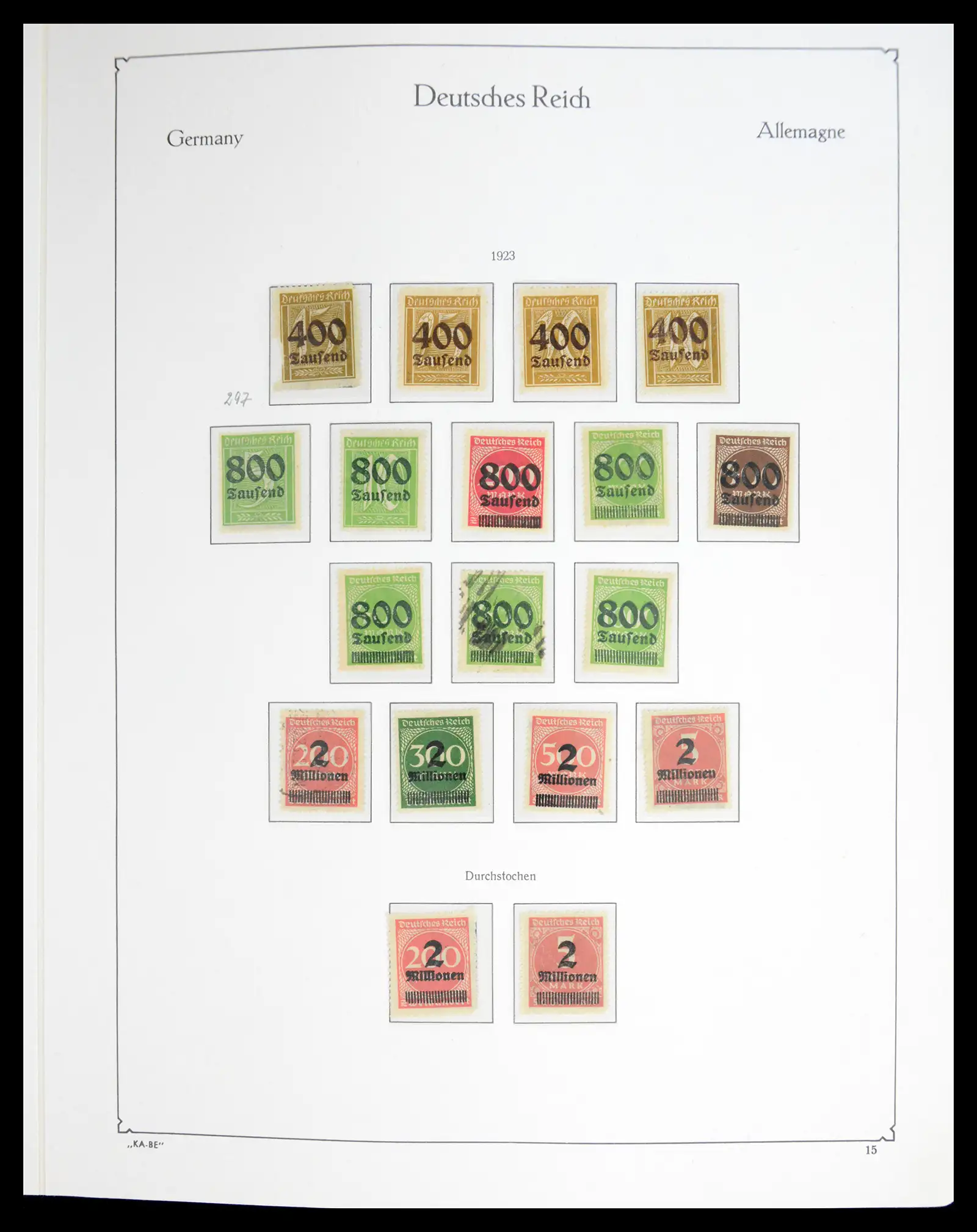 41115 0023 - Stamp collection 41115 German Reich over complete 1872-1945.