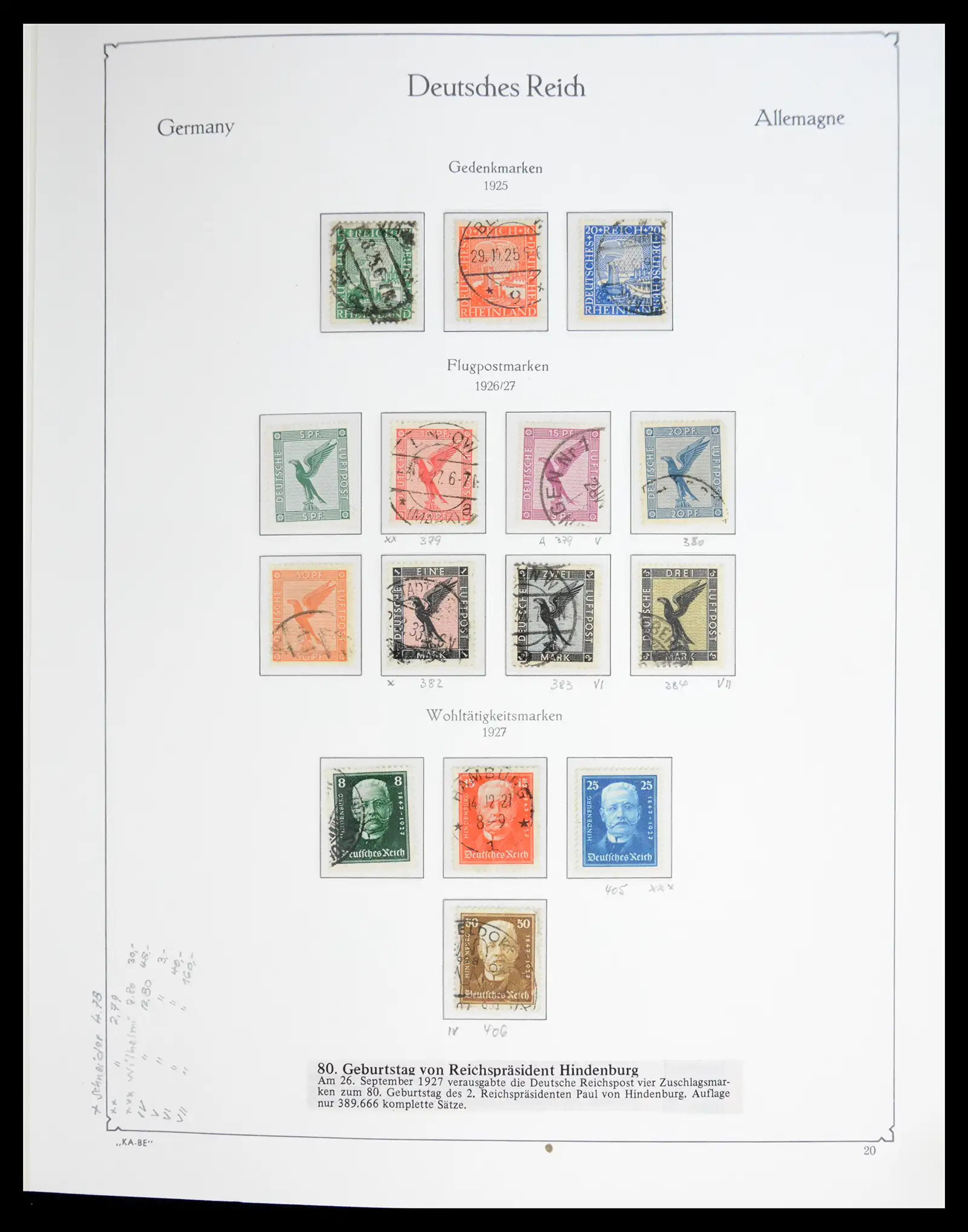 41115 0028 - Stamp collection 41115 German Reich over complete 1872-1945.