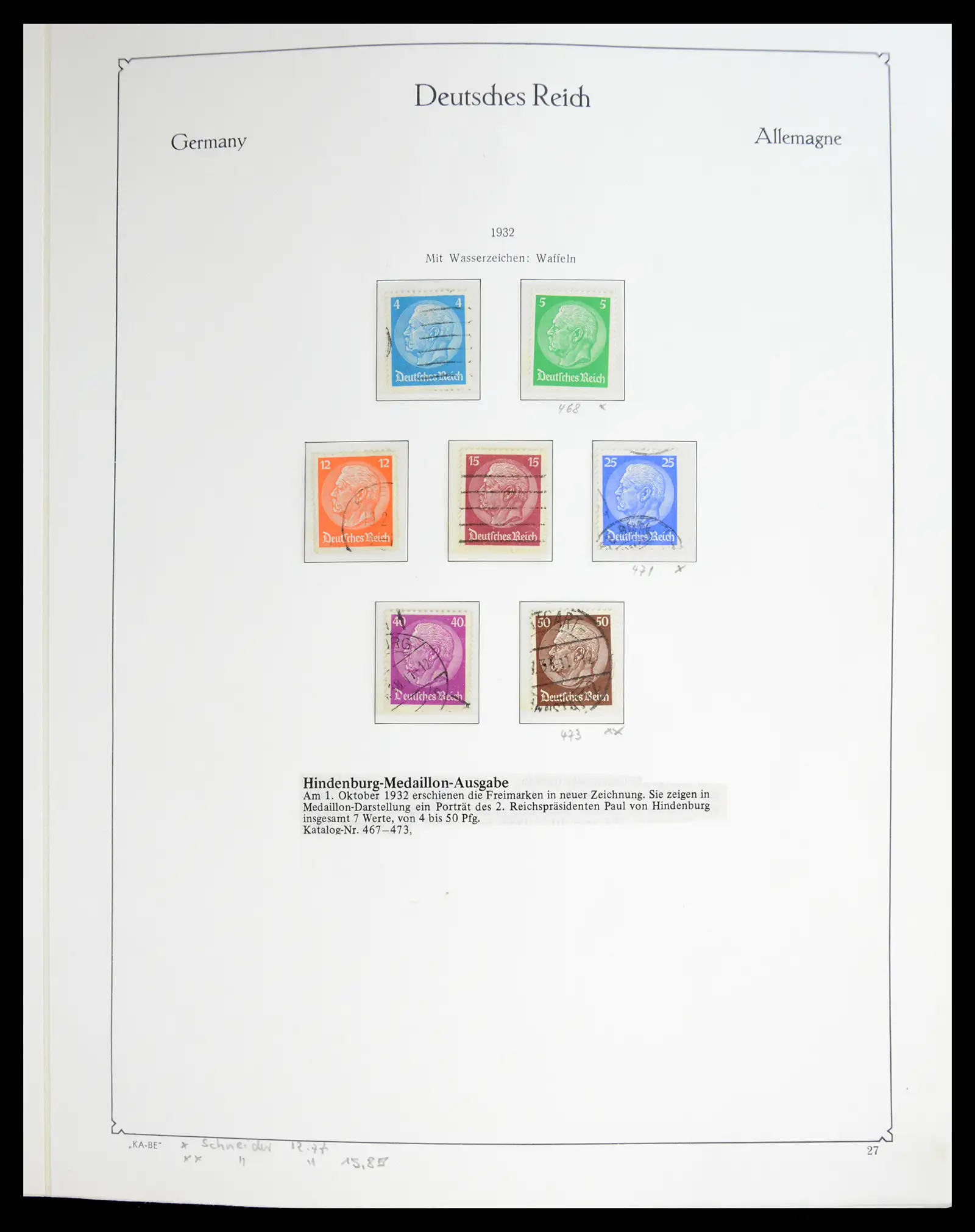 41115 0042 - Stamp collection 41115 German Reich over complete 1872-1945.