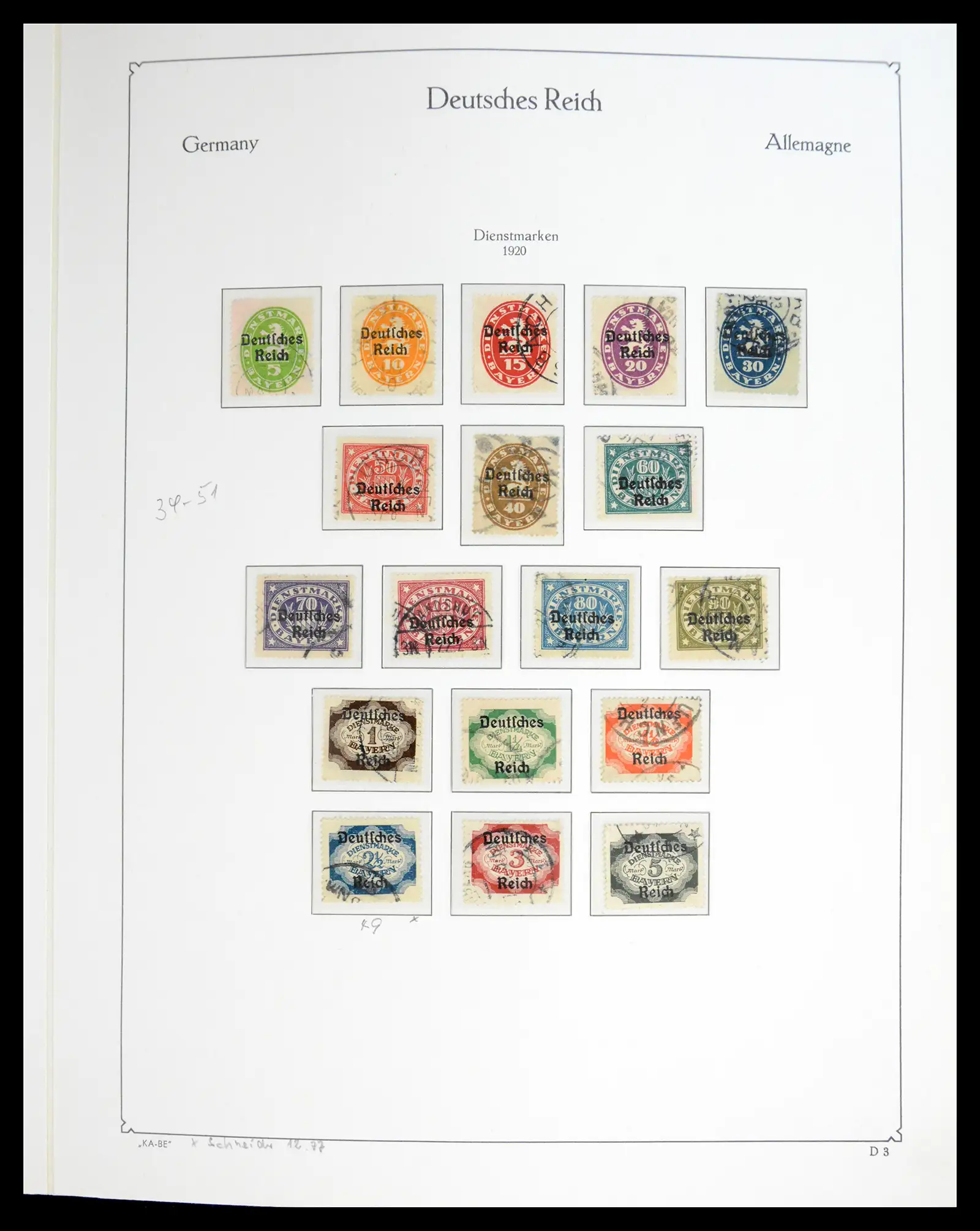 41115 0045 - Stamp collection 41115 German Reich over complete 1872-1945.