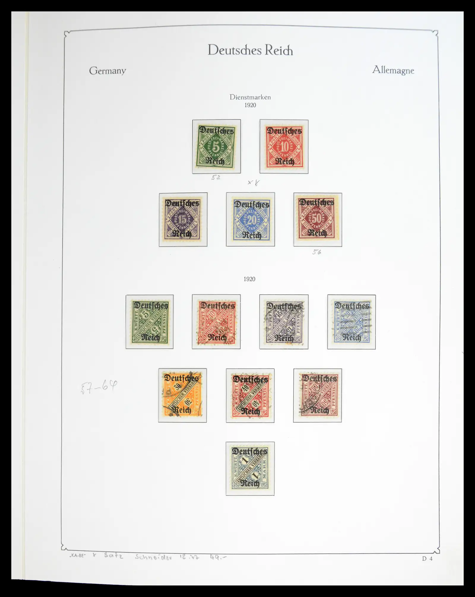 41115 0046 - Stamp collection 41115 German Reich over complete 1872-1945.