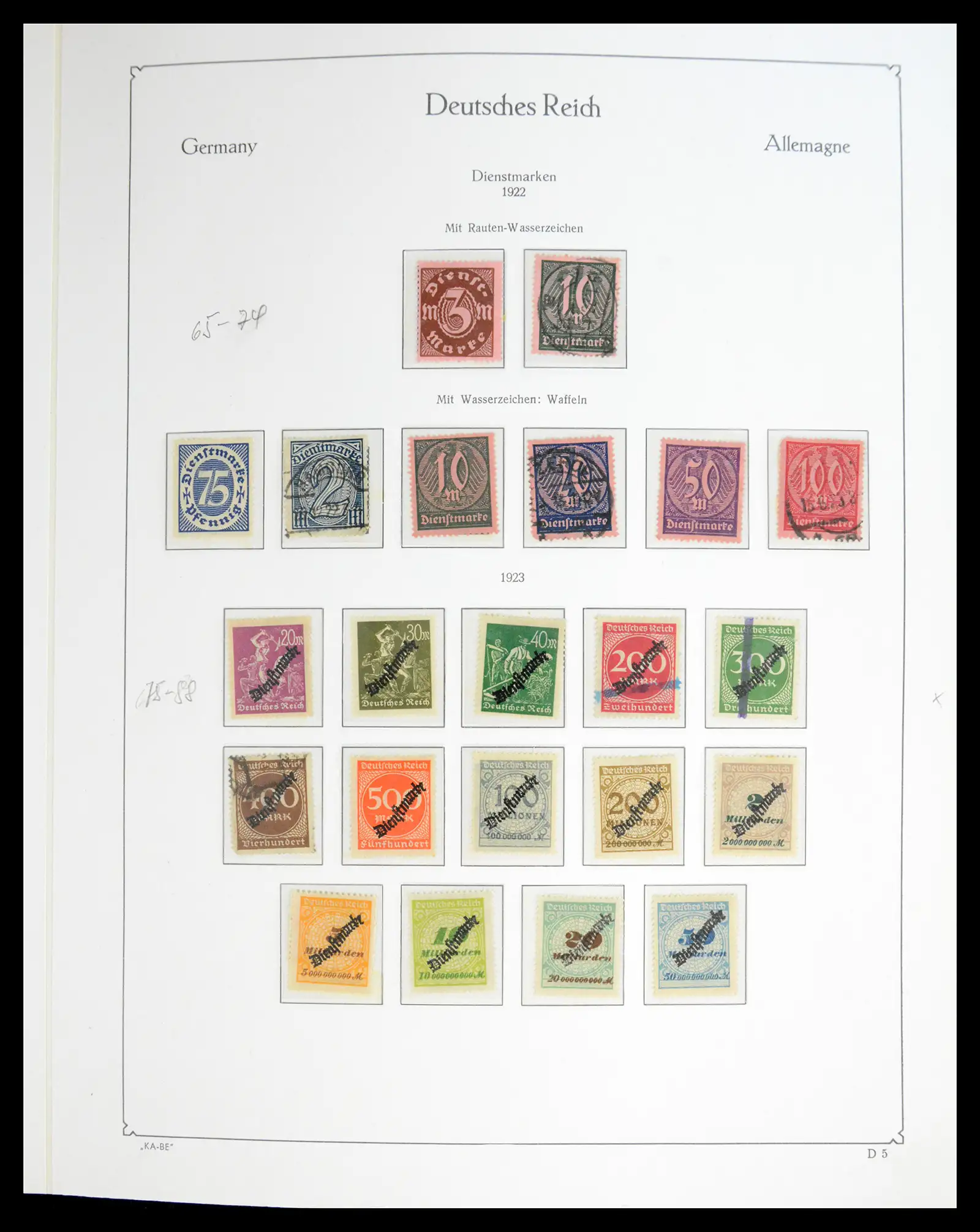 41115 0047 - Stamp collection 41115 German Reich over complete 1872-1945.
