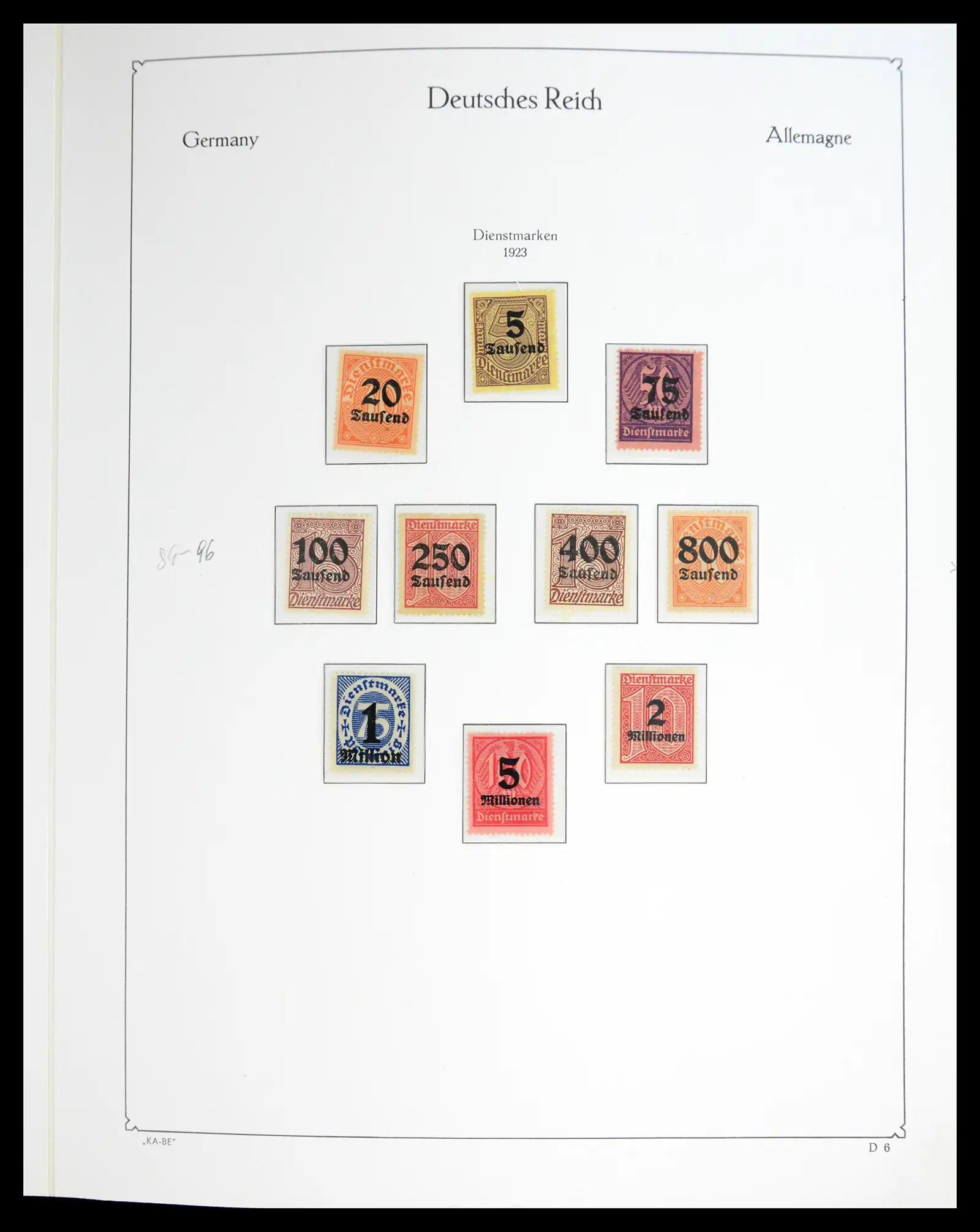 41115 0048 - Stamp collection 41115 German Reich over complete 1872-1945.
