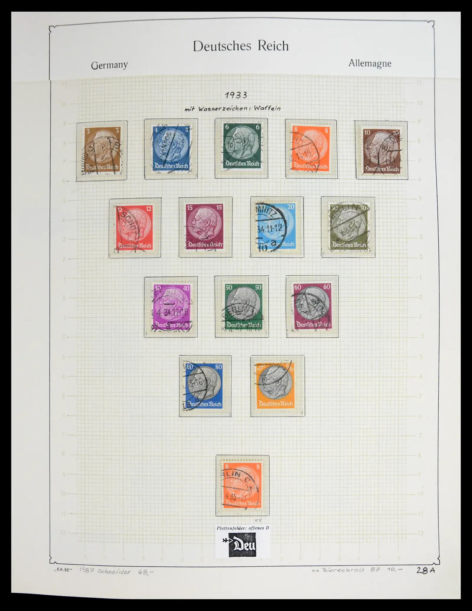 41115 0053 - Stamp collection 41115 German Reich over complete 1872-1945.