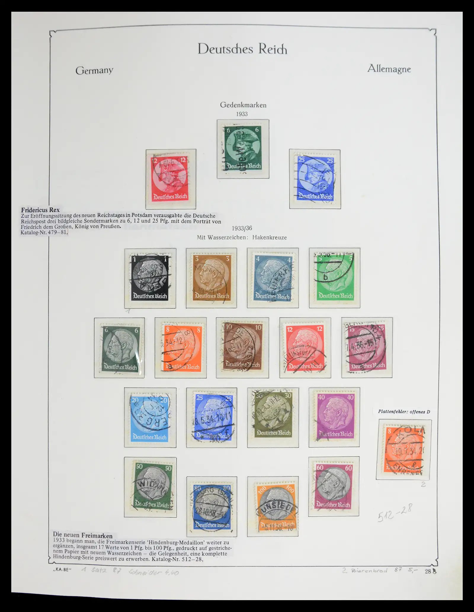 41115 0054 - Stamp collection 41115 German Reich over complete 1872-1945.
