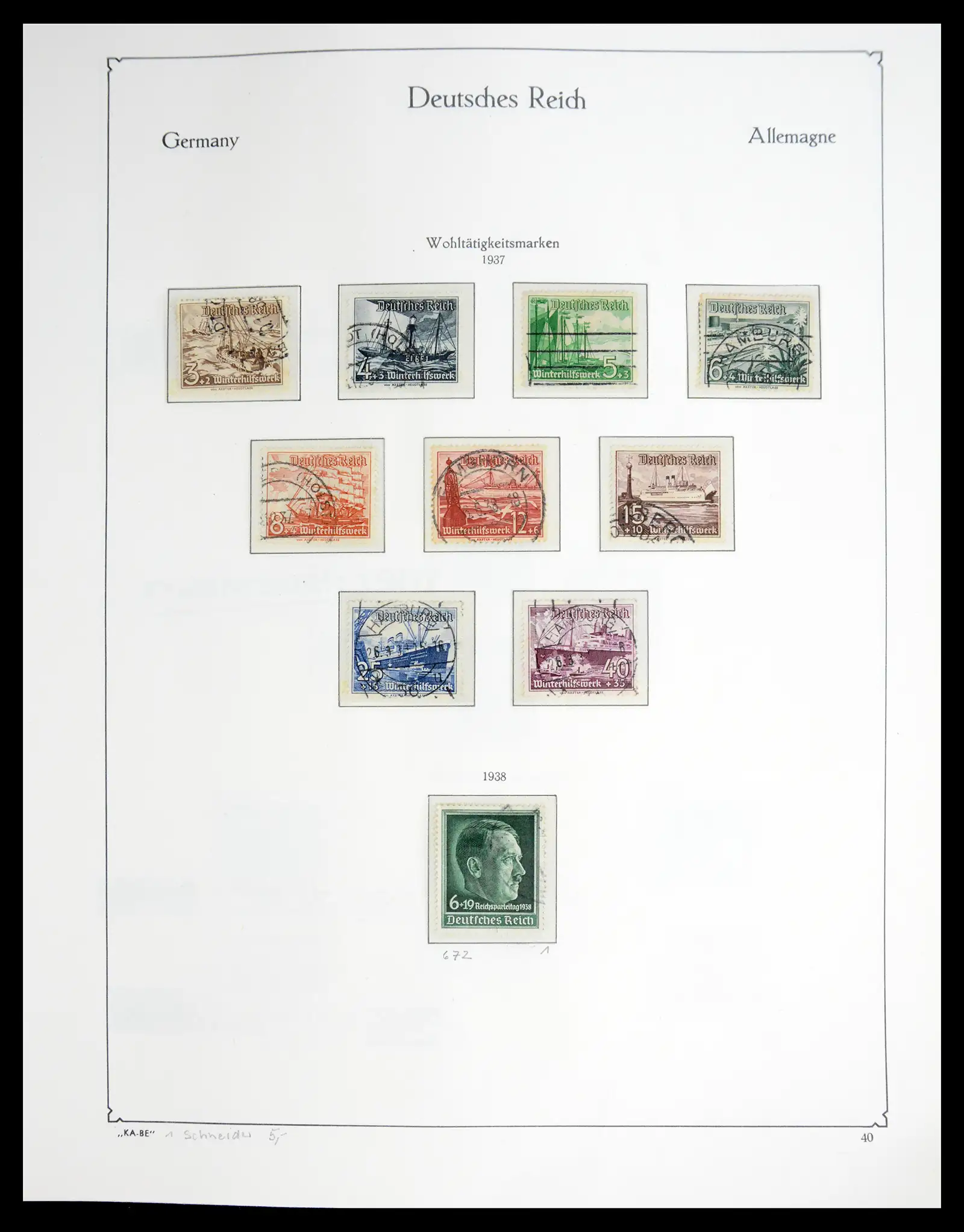 41115 0074 - Stamp collection 41115 German Reich over complete 1872-1945.