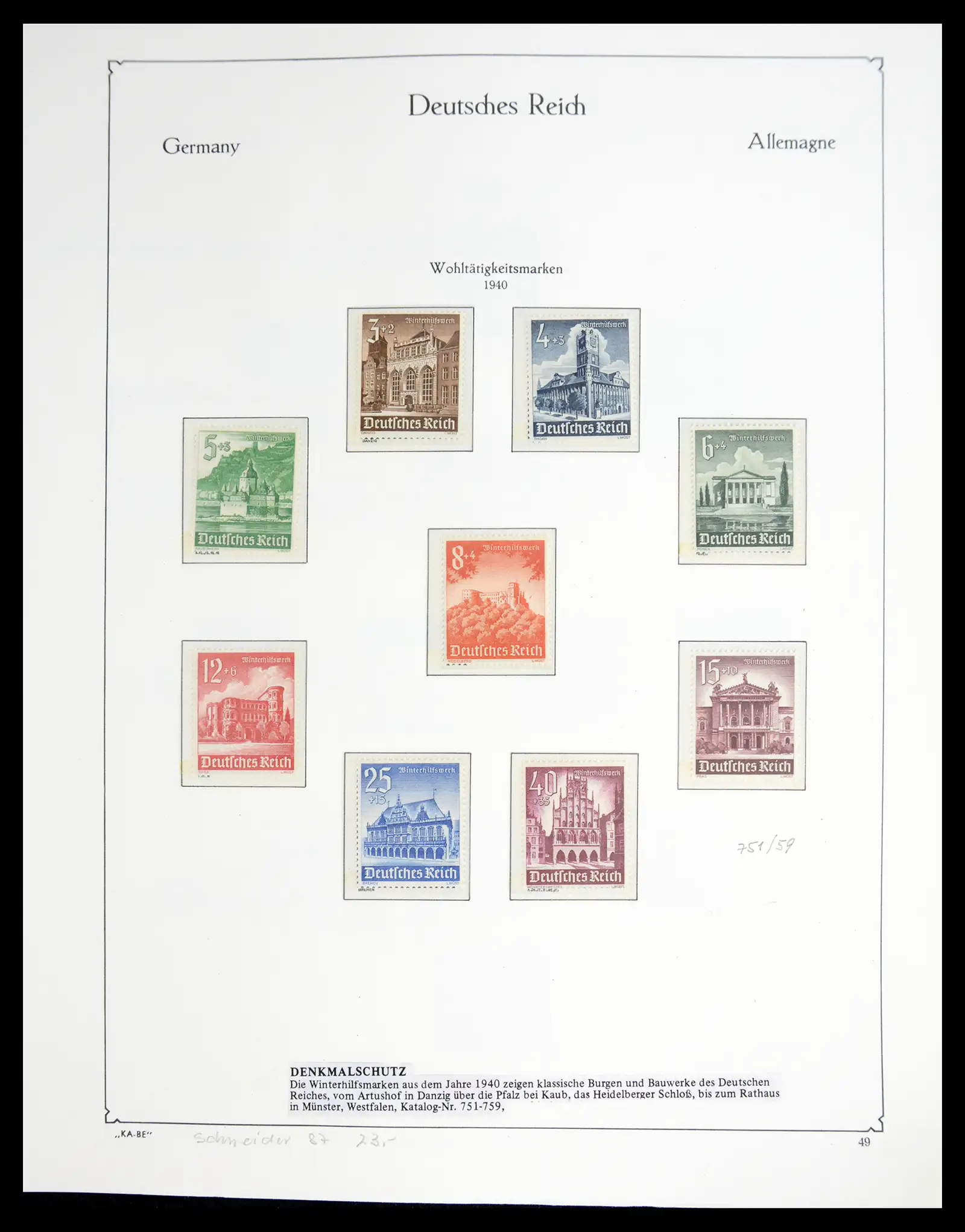 41115 0084 - Stamp collection 41115 German Reich over complete 1872-1945.