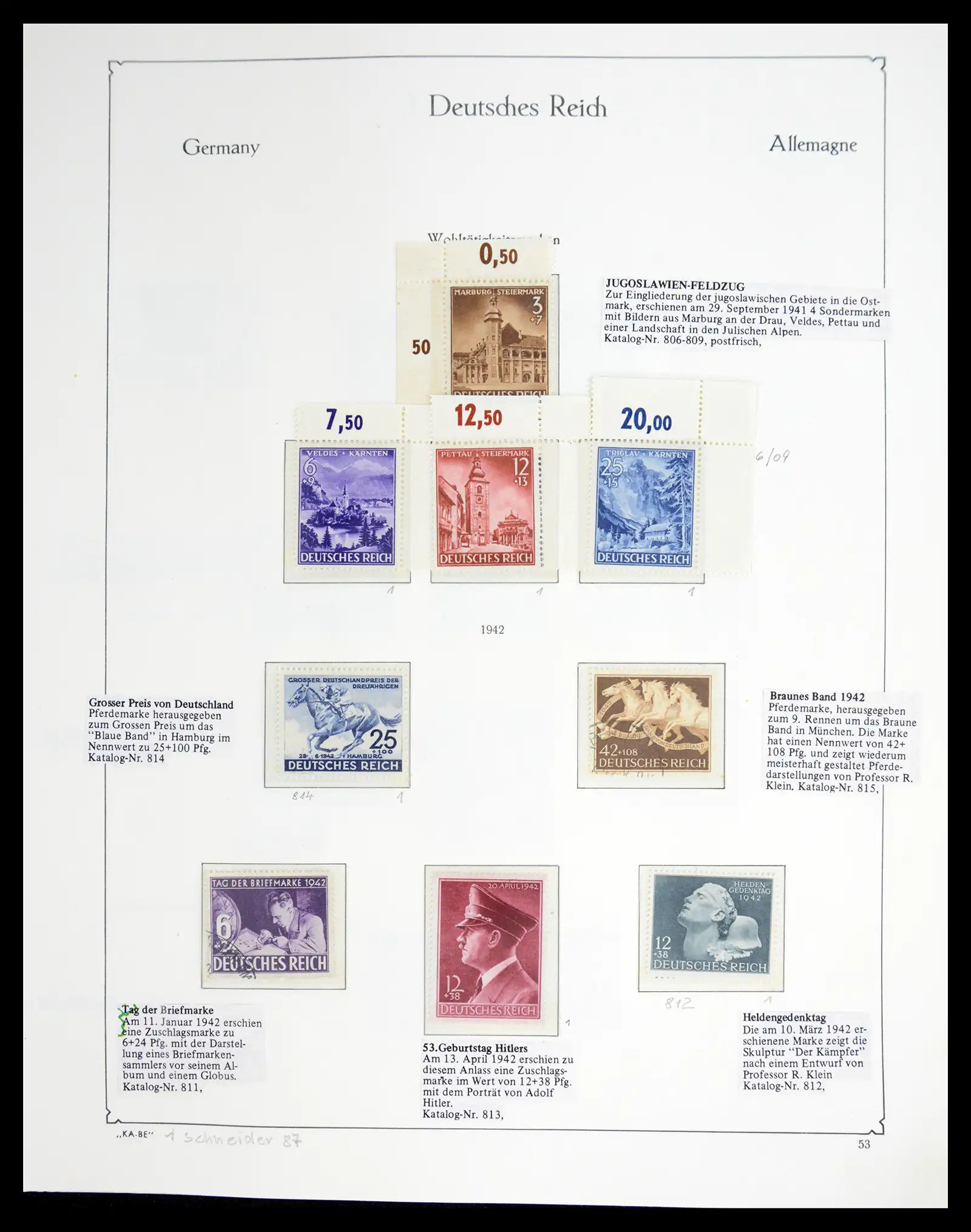 41115 0088 - Stamp collection 41115 German Reich over complete 1872-1945.
