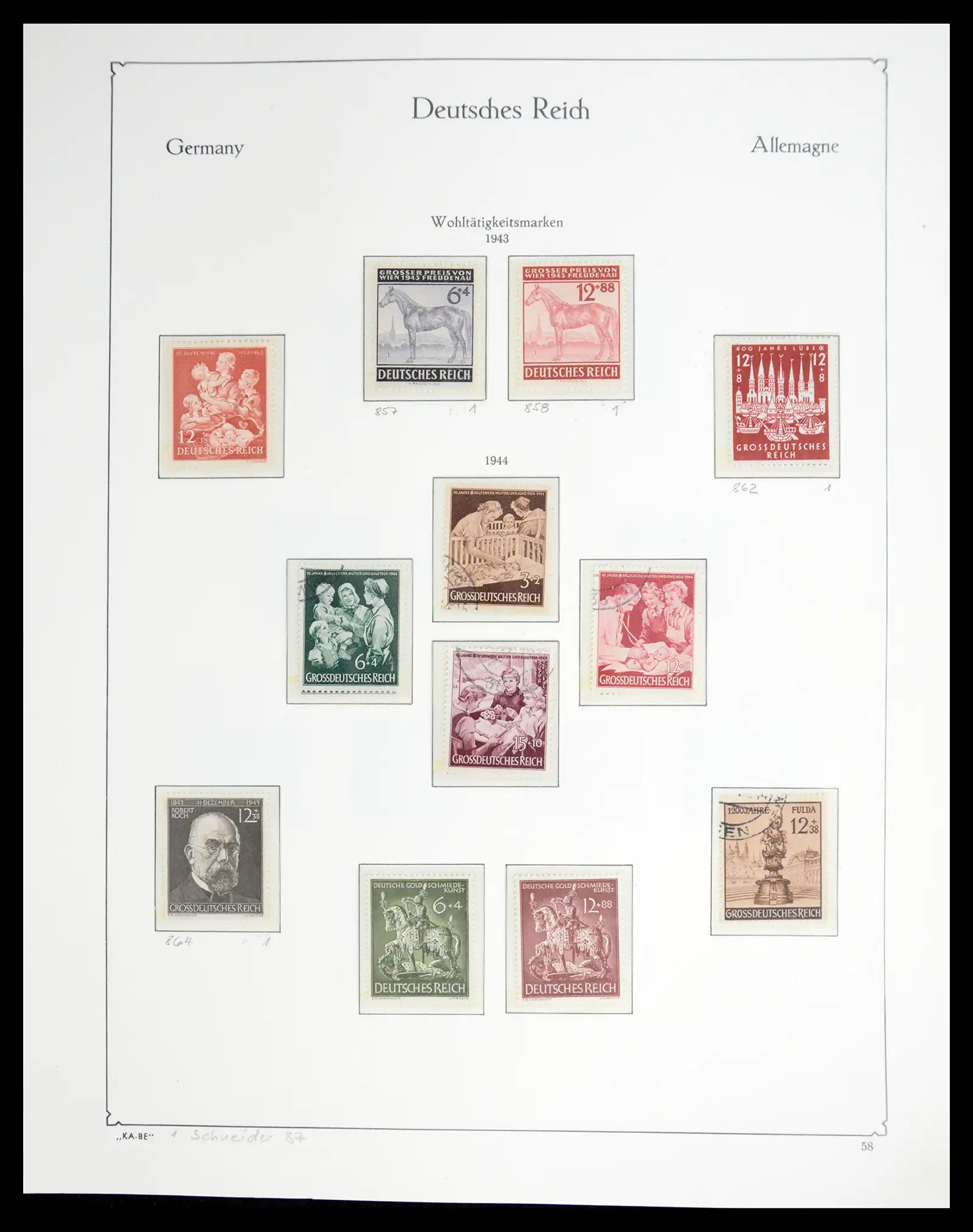41115 0093 - Stamp collection 41115 German Reich over complete 1872-1945.