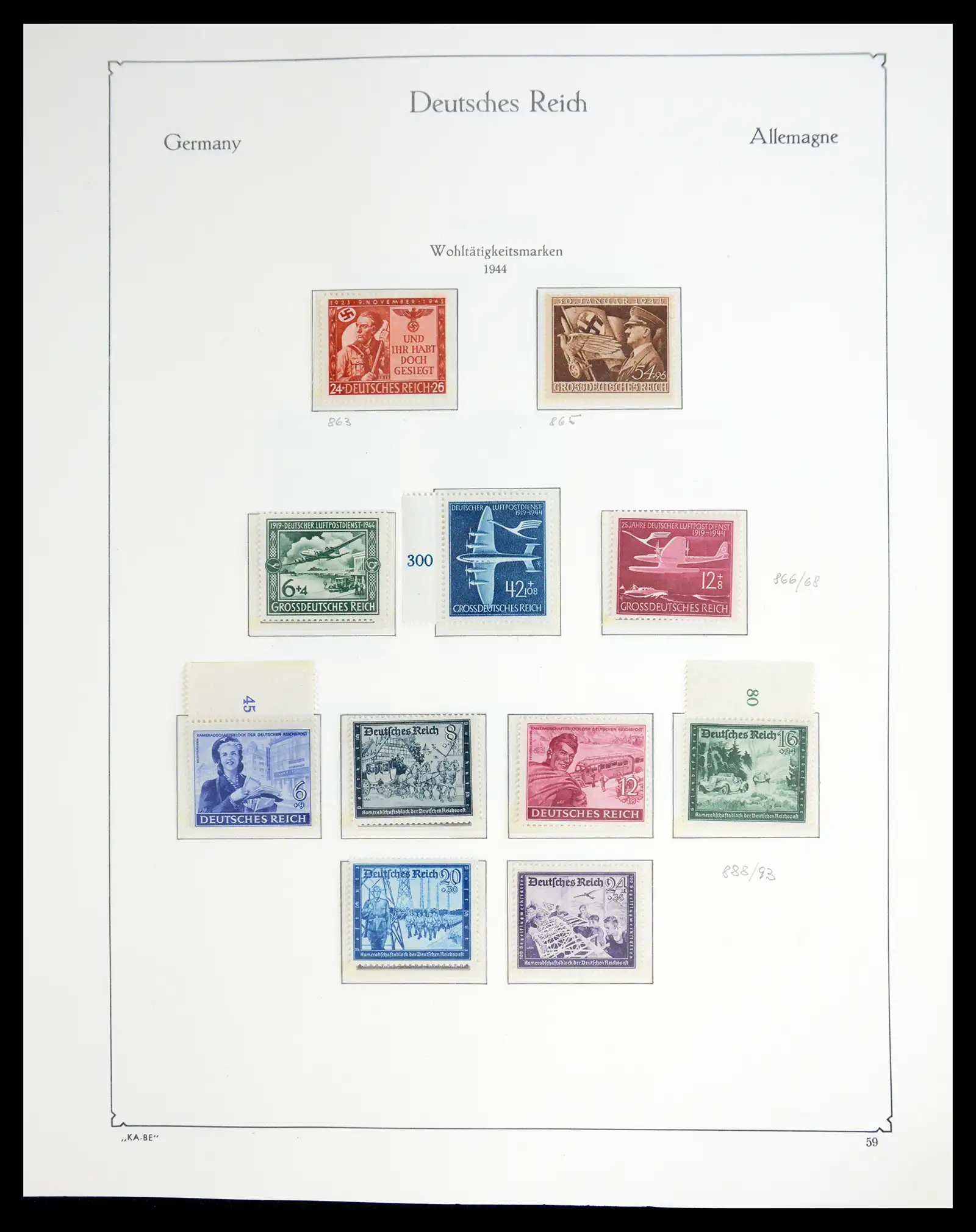 41115 0094 - Stamp collection 41115 German Reich over complete 1872-1945.
