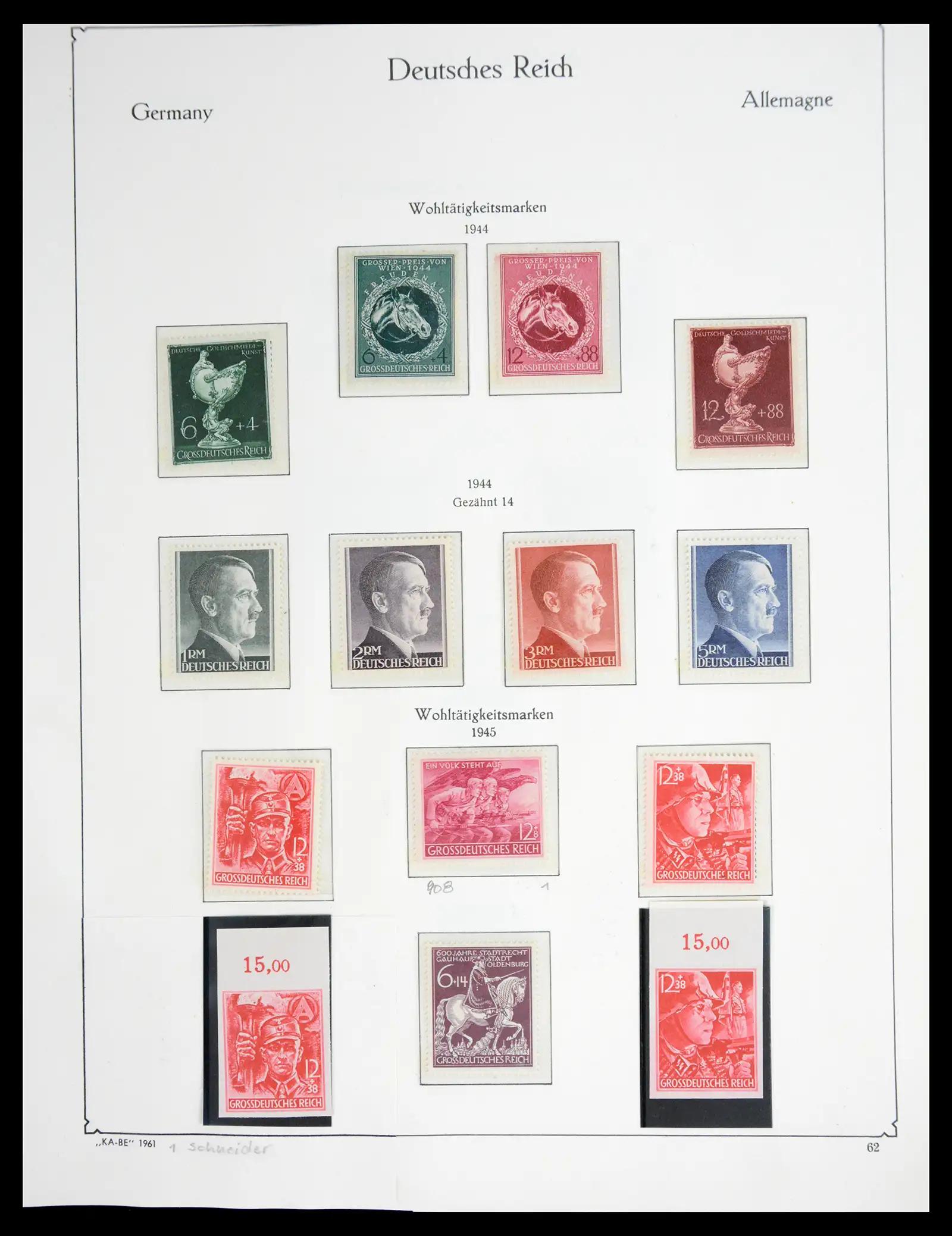 41115 0097 - Stamp collection 41115 German Reich over complete 1872-1945.