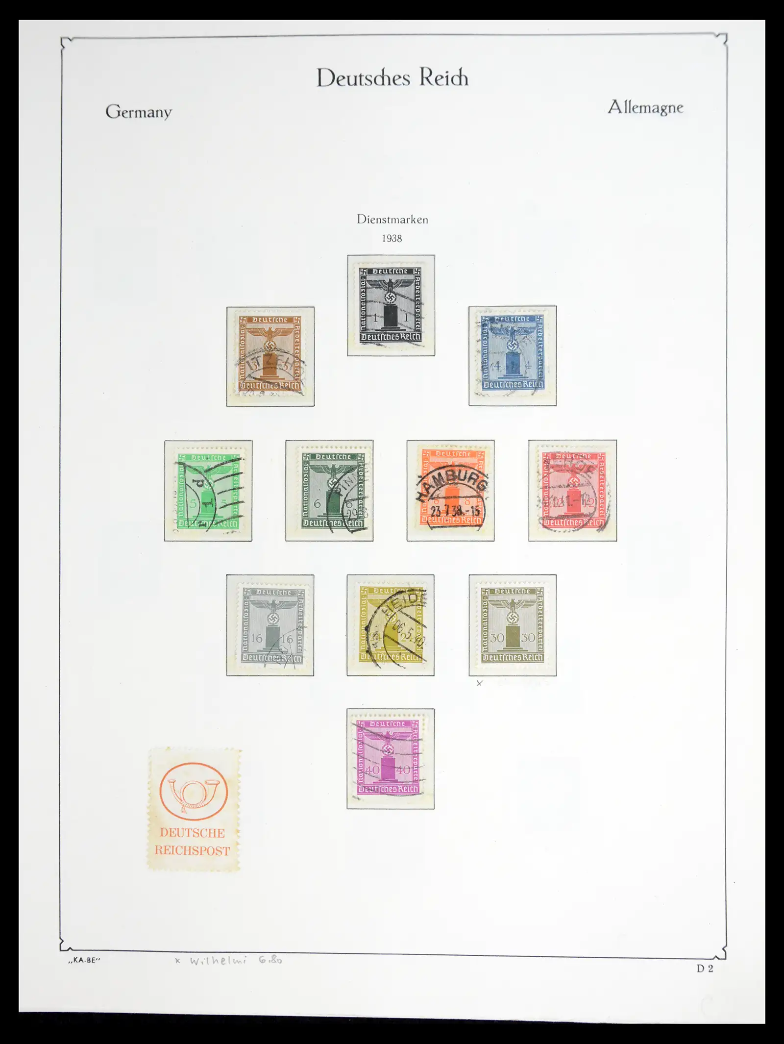 41115 0100 - Stamp collection 41115 German Reich over complete 1872-1945.