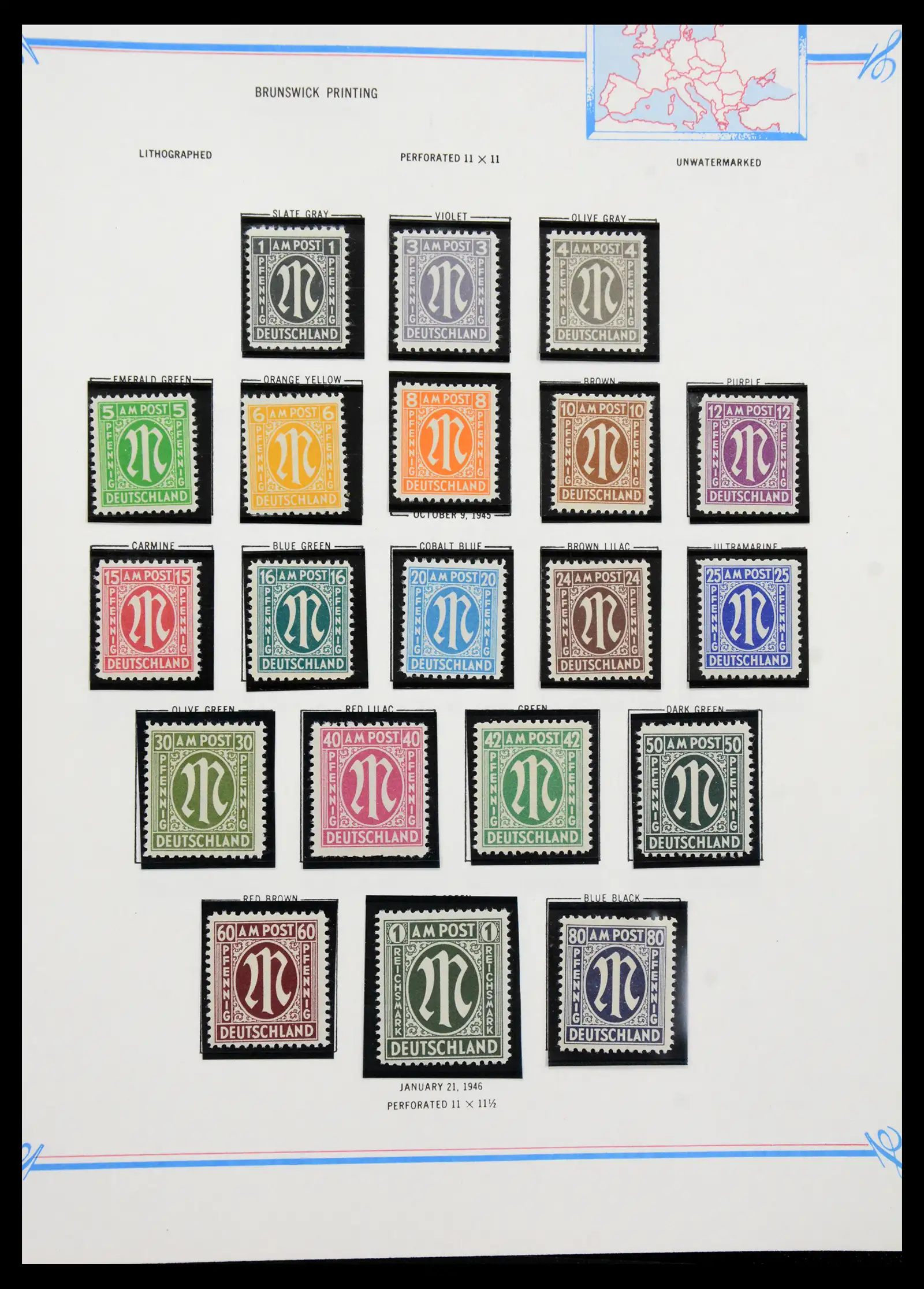 41117 0028 - Stamp collection 41117 Triest A 1945-1954.