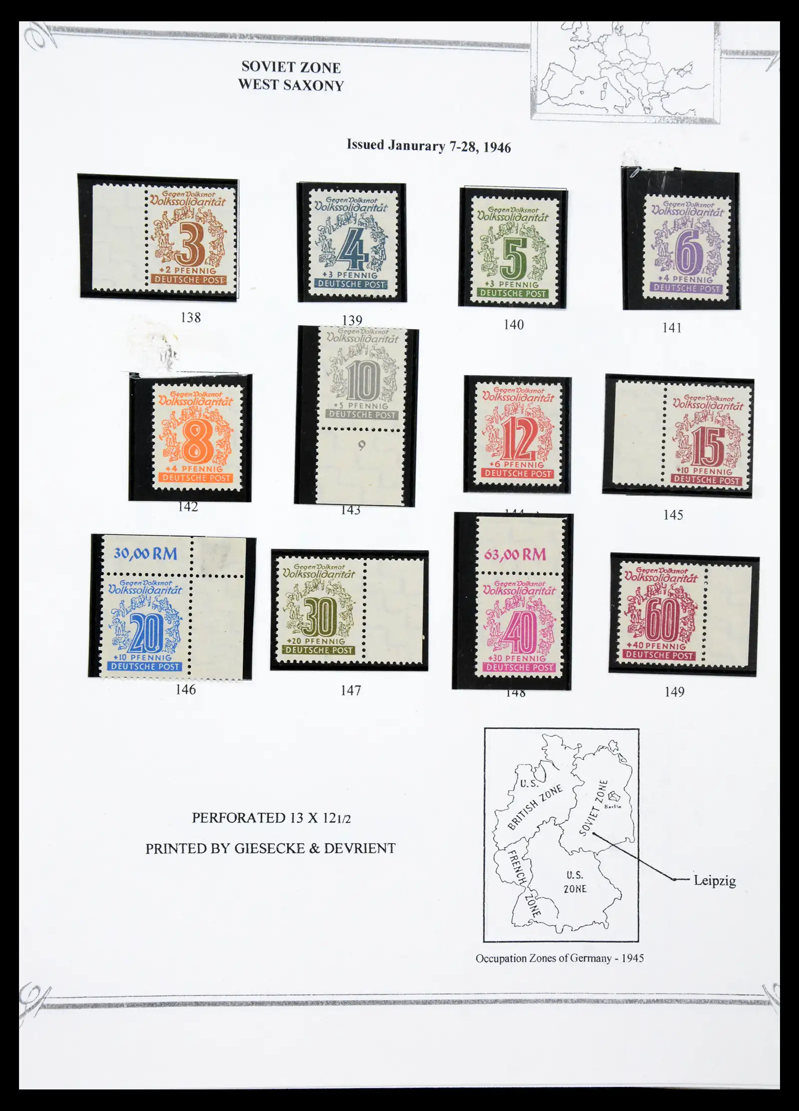 41117 0036 - Stamp collection 41117 Triest A 1945-1954.
