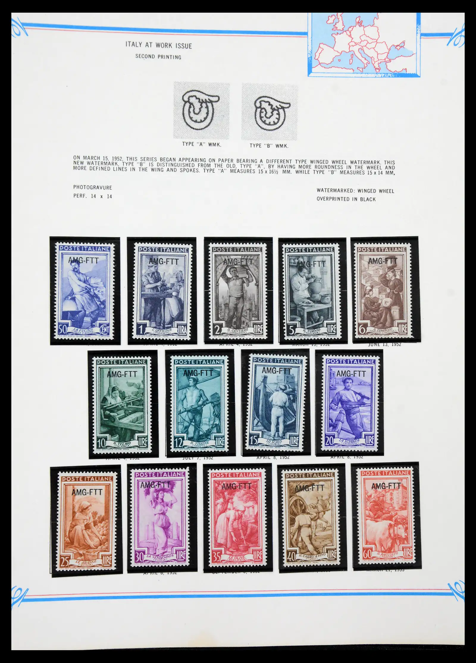 41117 0066 - Stamp collection 41117 Triest A 1945-1954.