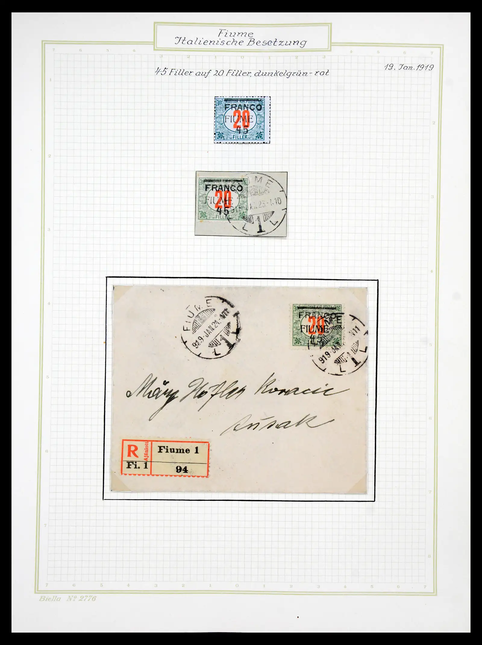 41120 0021 - Stamp collection 41120 Fiume TOP collection 1918-1924.