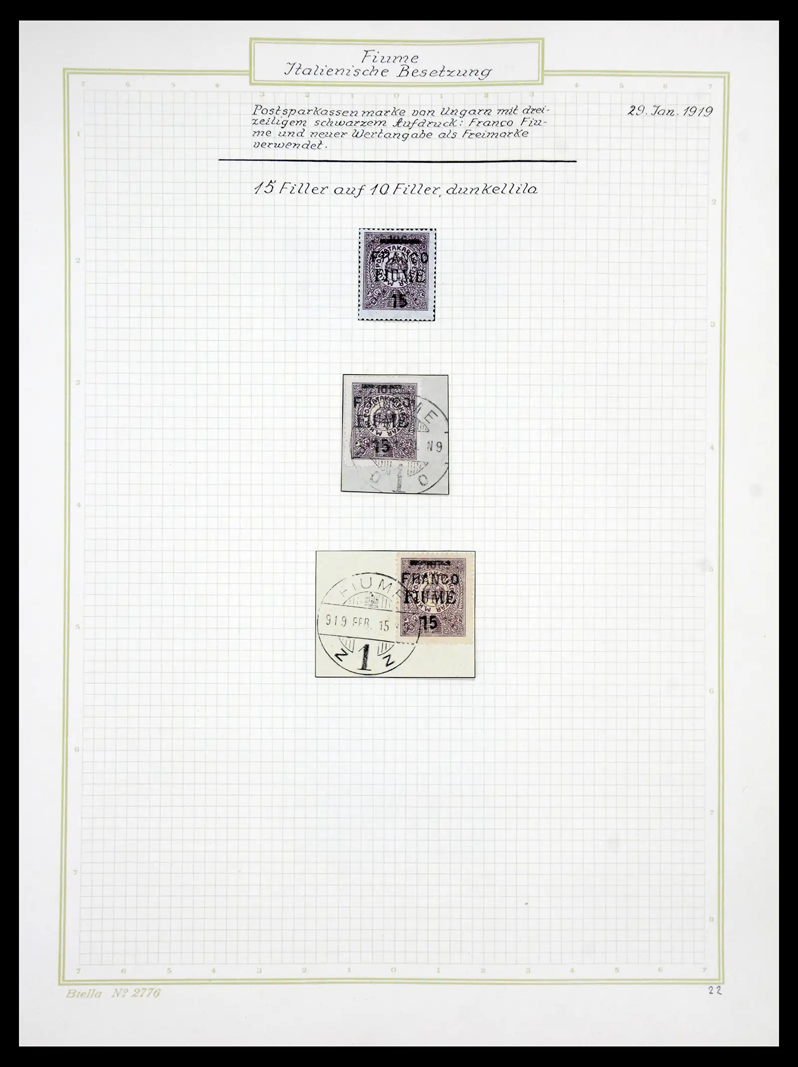41120 0022 - Stamp collection 41120 Fiume TOP collection 1918-1924.