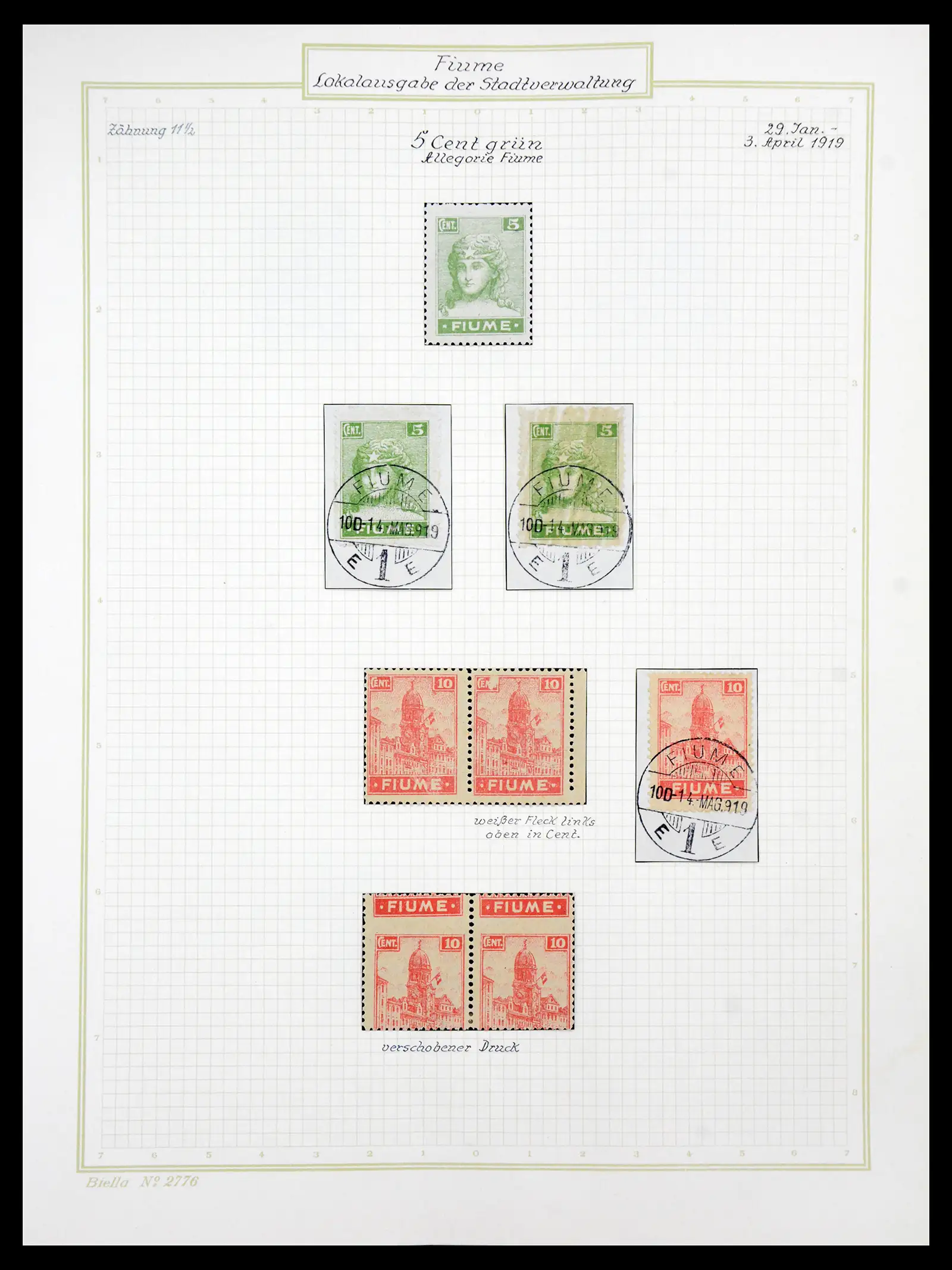 41120 0025 - Stamp collection 41120 Fiume TOP collection 1918-1924.
