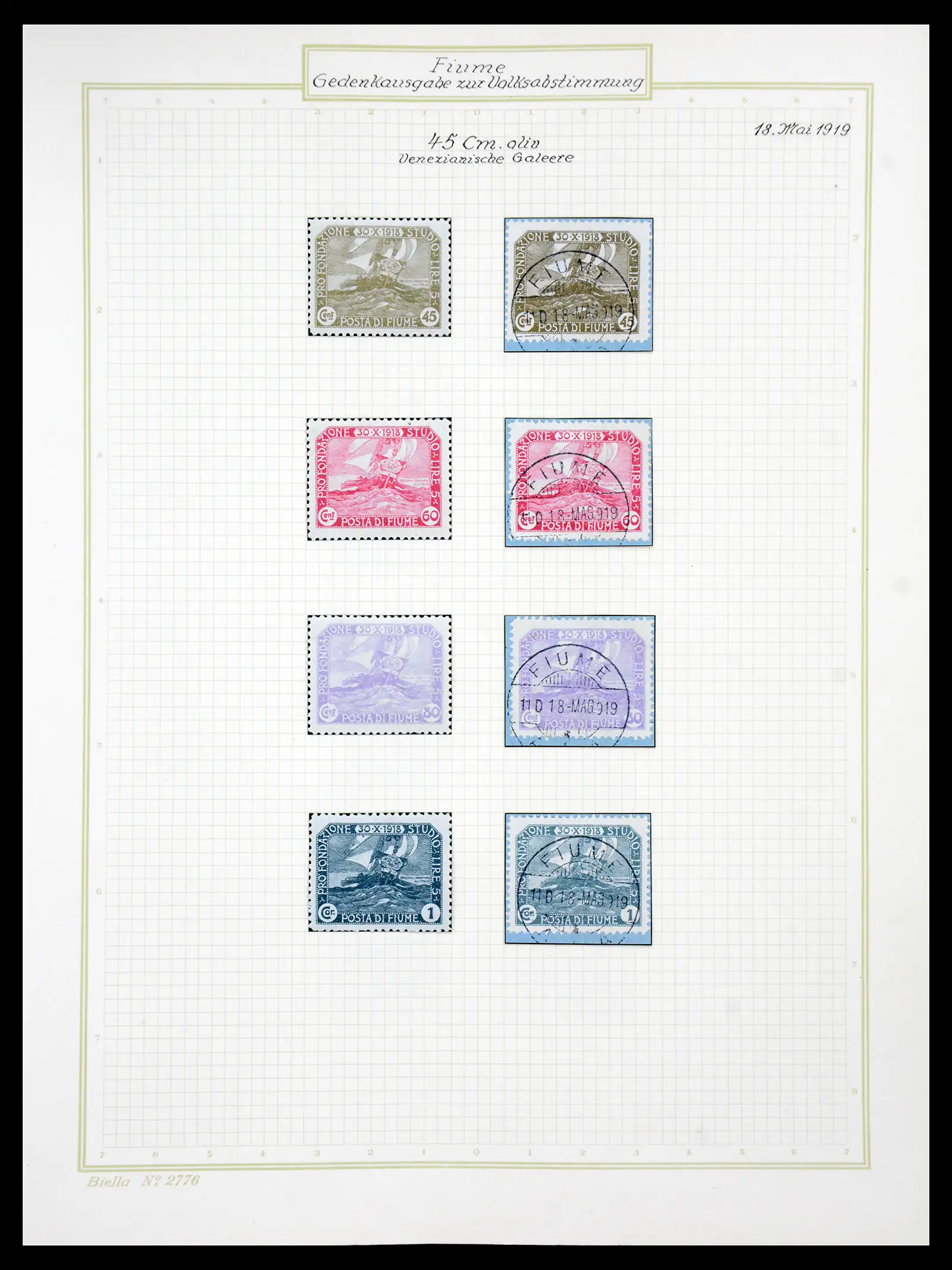 41120 0032 - Stamp collection 41120 Fiume TOP collection 1918-1924.