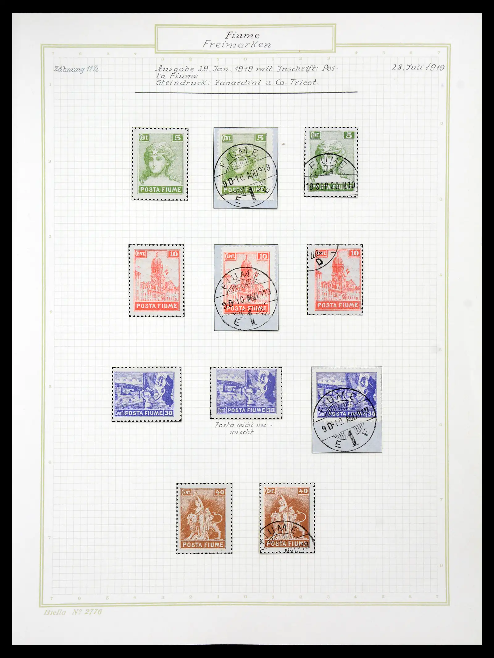41120 0036 - Stamp collection 41120 Fiume TOP collection 1918-1924.