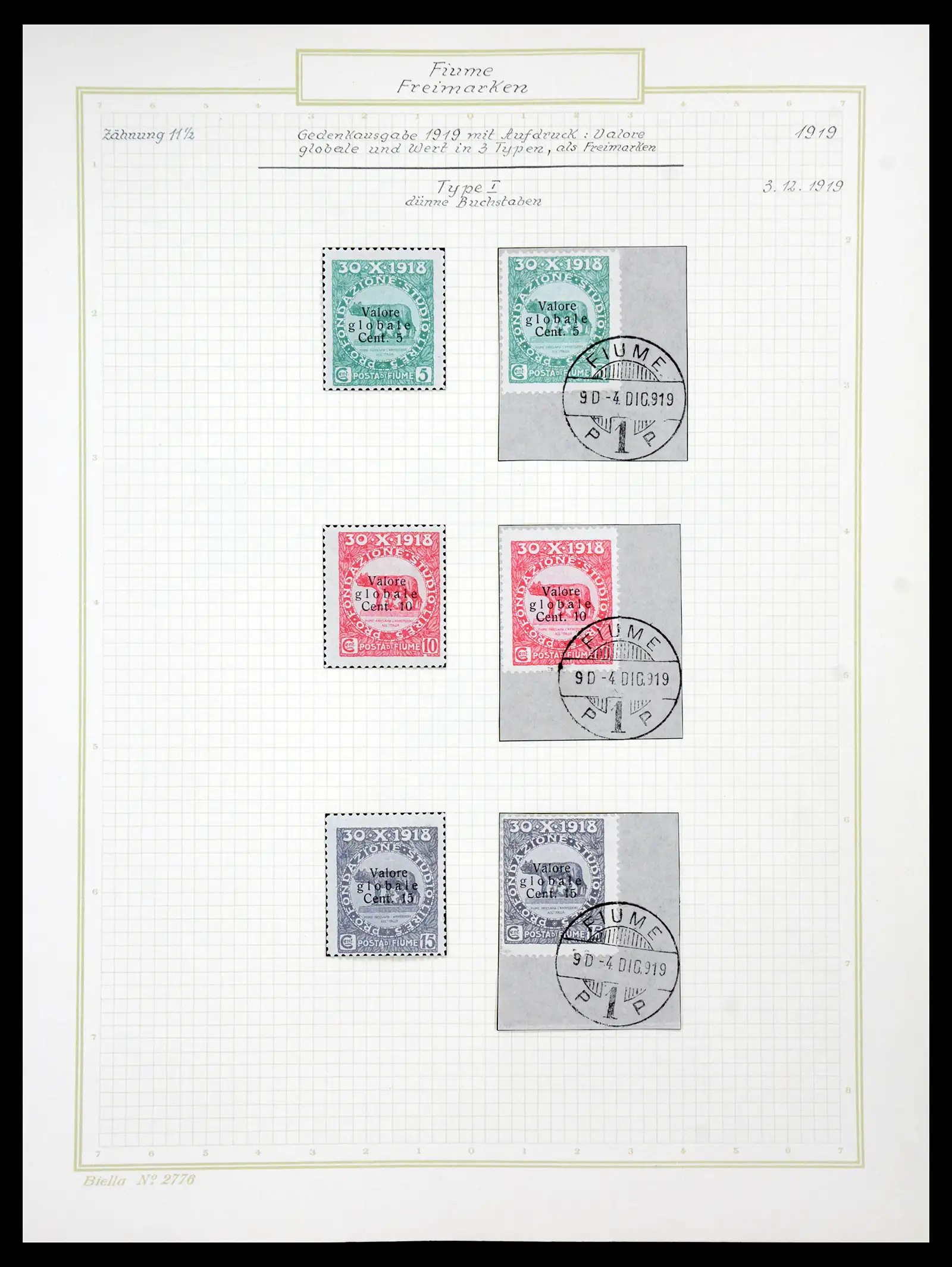 41120 0040 - Stamp collection 41120 Fiume TOP collection 1918-1924.