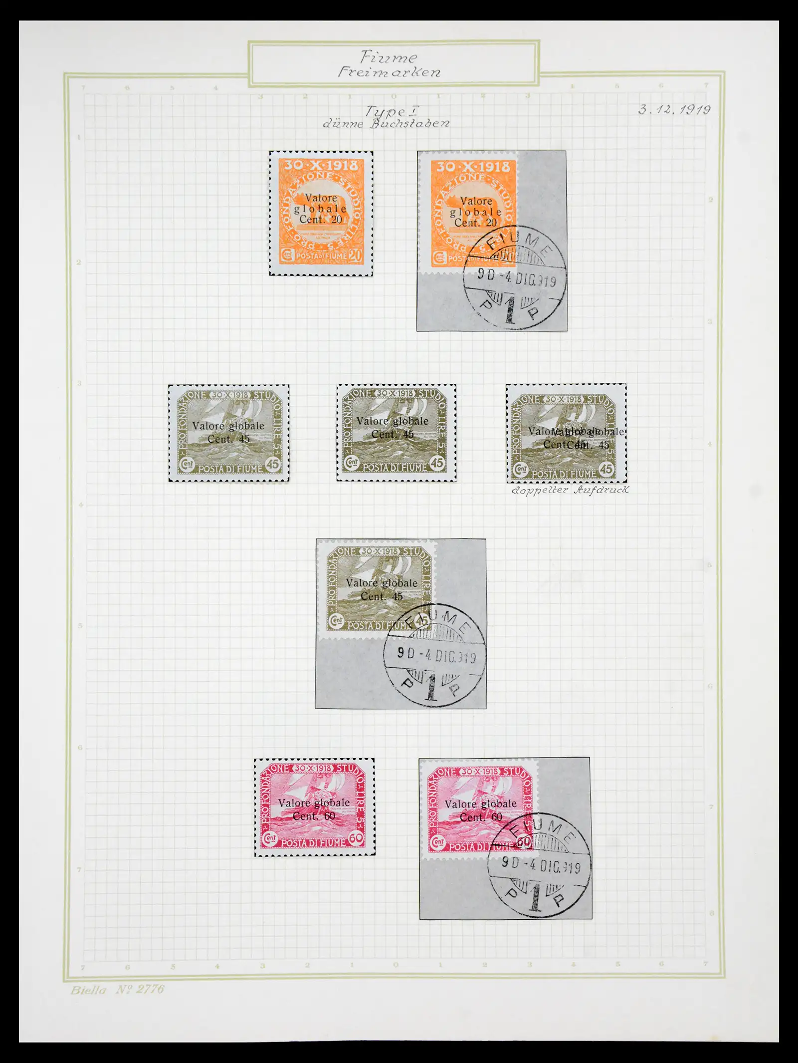 41120 0041 - Stamp collection 41120 Fiume TOP collection 1918-1924.