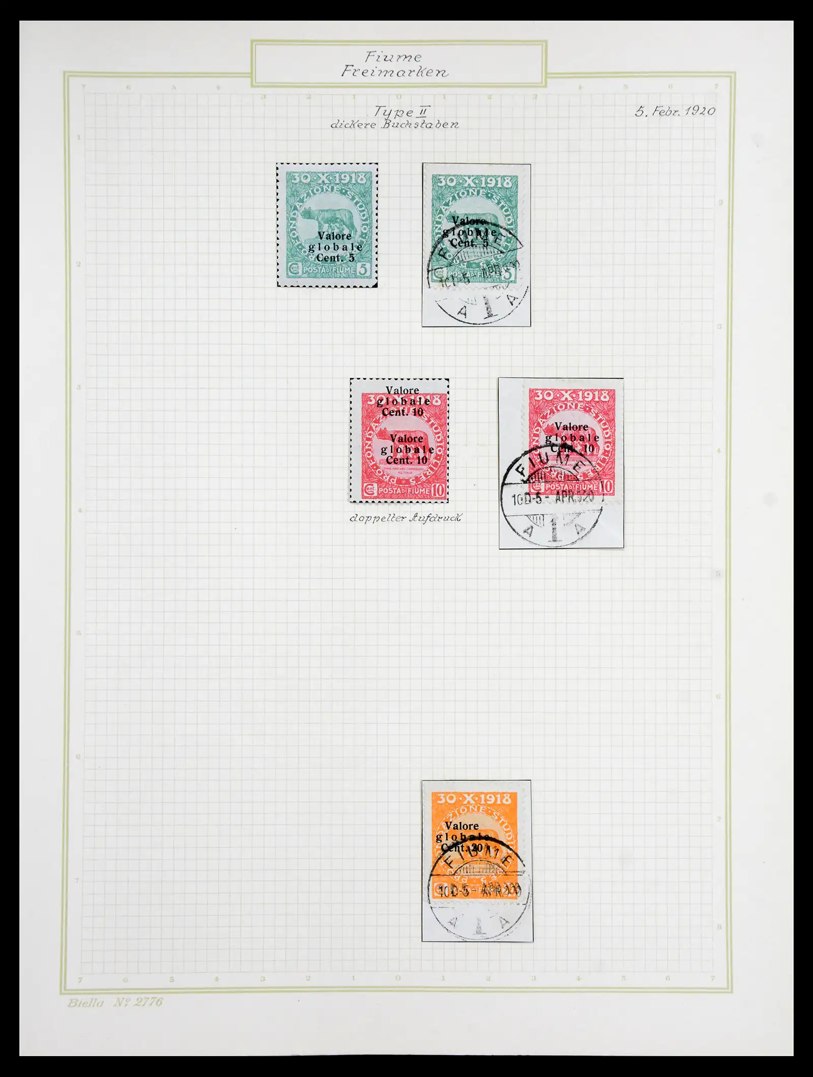 41120 0044 - Stamp collection 41120 Fiume TOP collection 1918-1924.