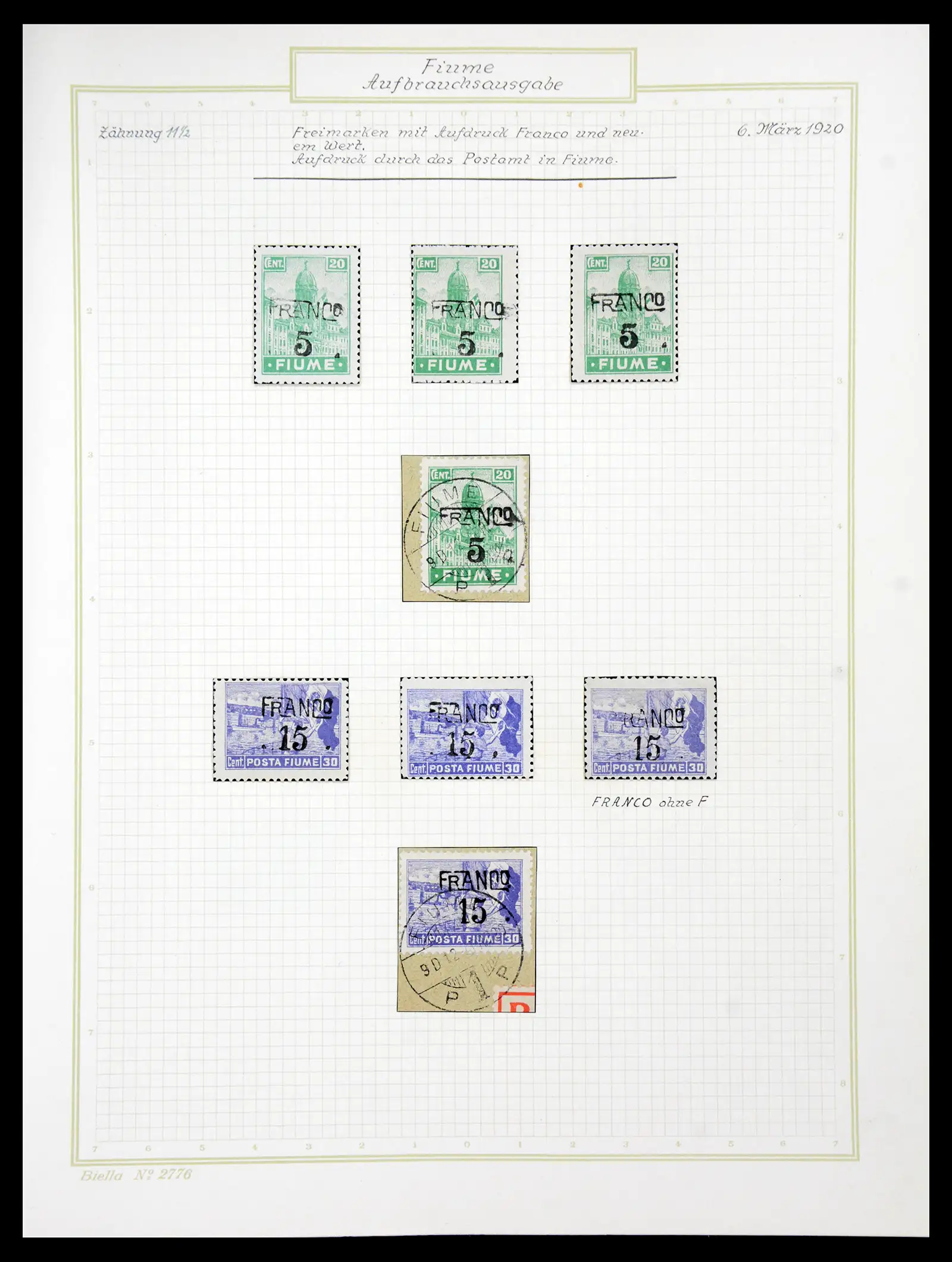 41120 0050 - Stamp collection 41120 Fiume TOP collection 1918-1924.