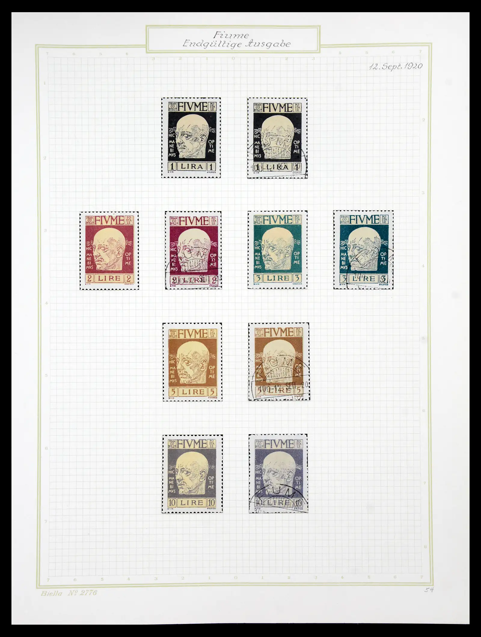 41120 0054 - Stamp collection 41120 Fiume TOP collection 1918-1924.