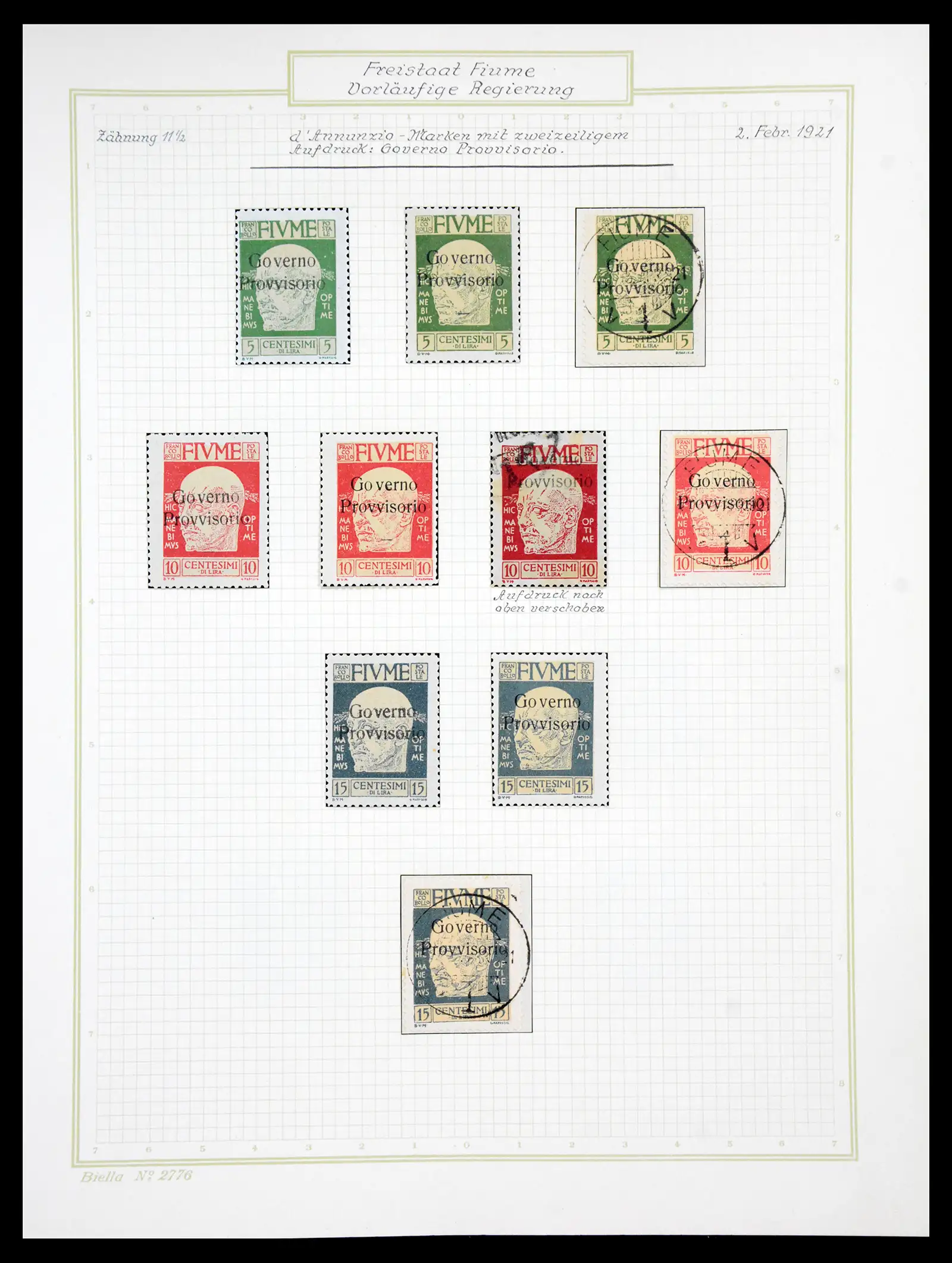 41120 0055 - Stamp collection 41120 Fiume TOP collection 1918-1924.