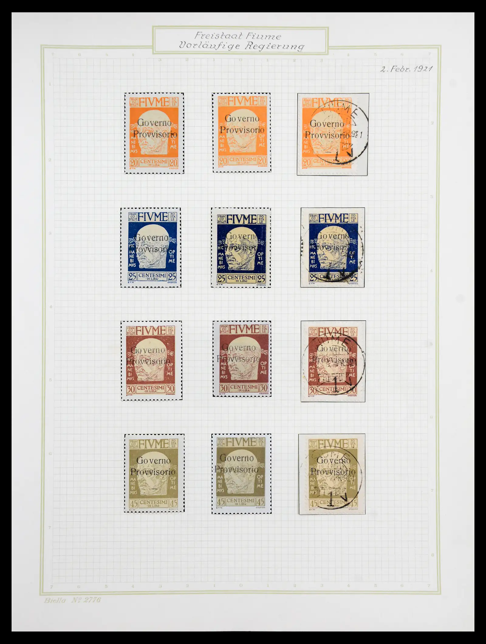 41120 0056 - Stamp collection 41120 Fiume TOP collection 1918-1924.